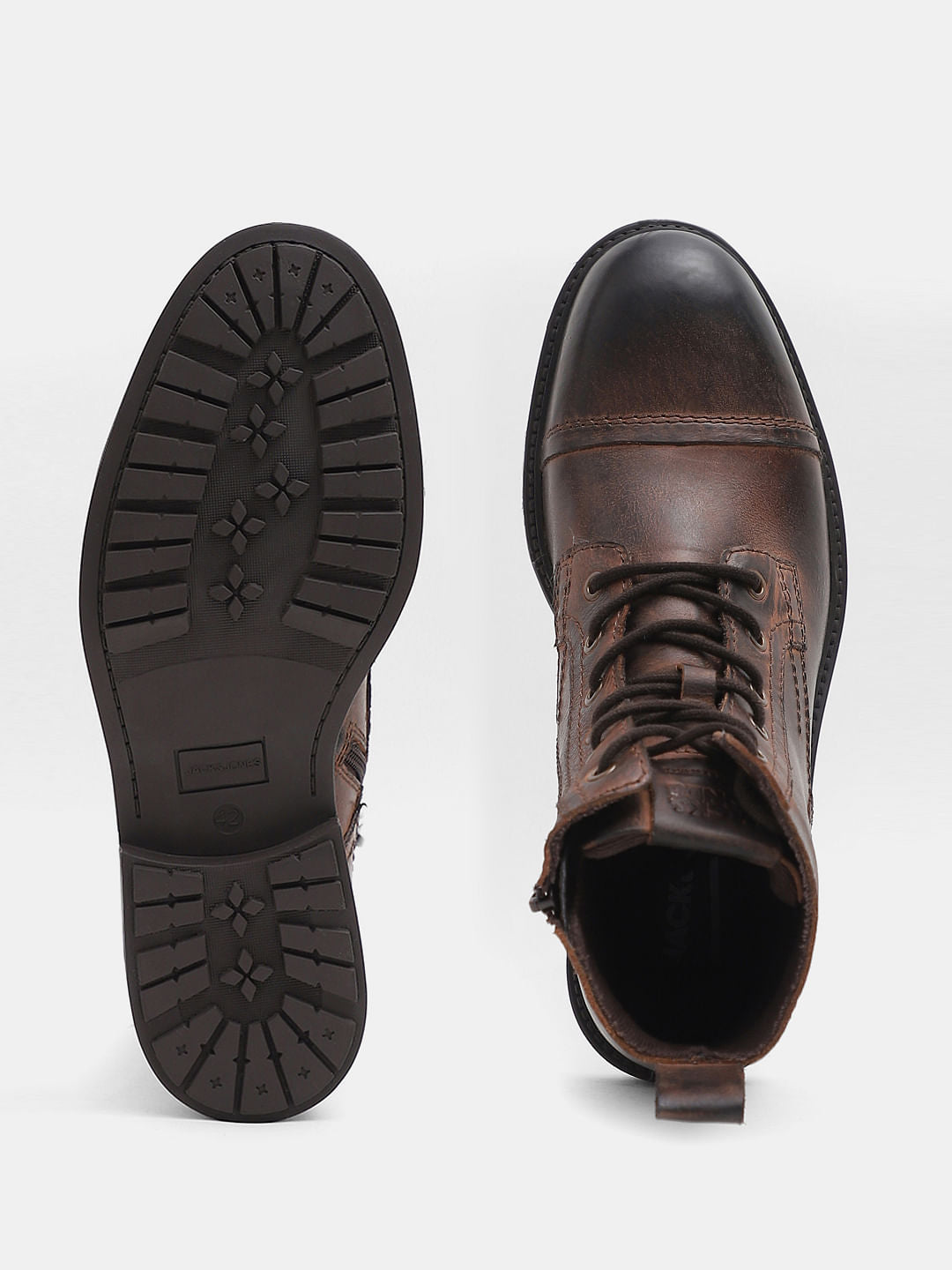 Dark Brown Leather Boots