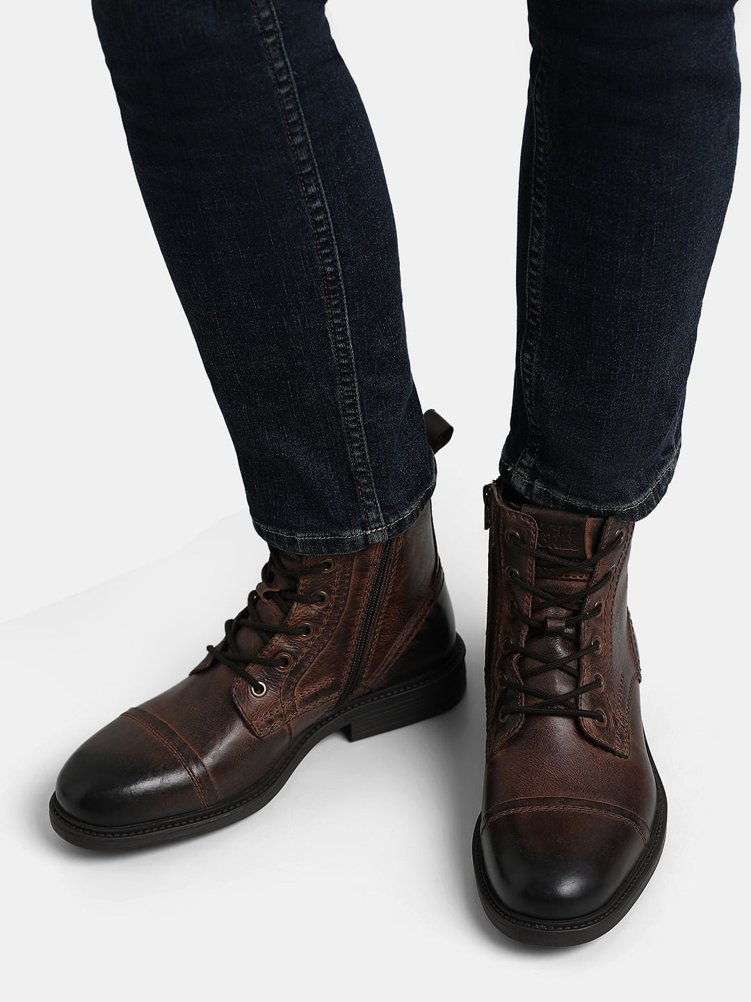 Dark Brown Leather Boots