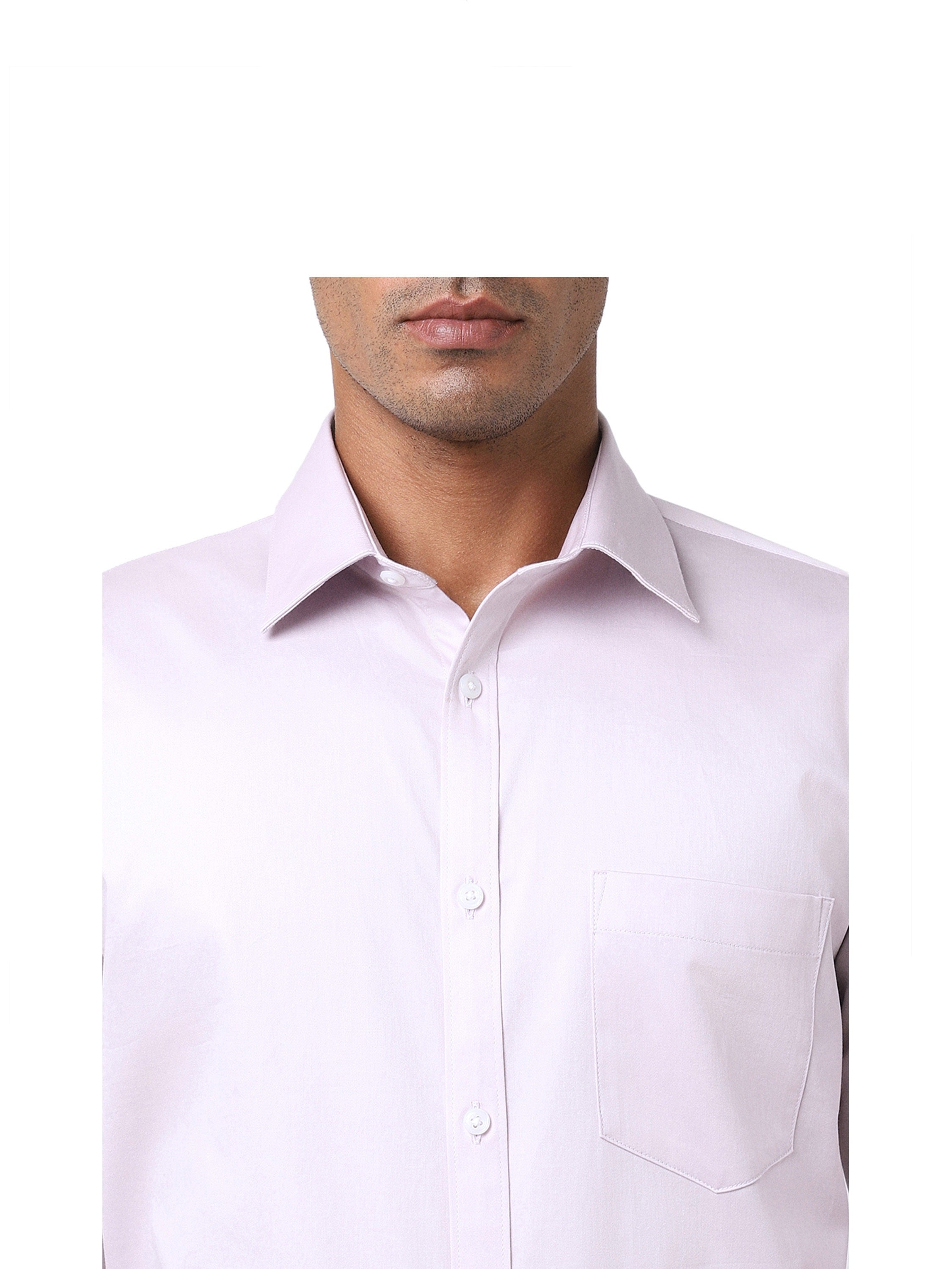 Purple Cotton-Stretch Formal Shirt