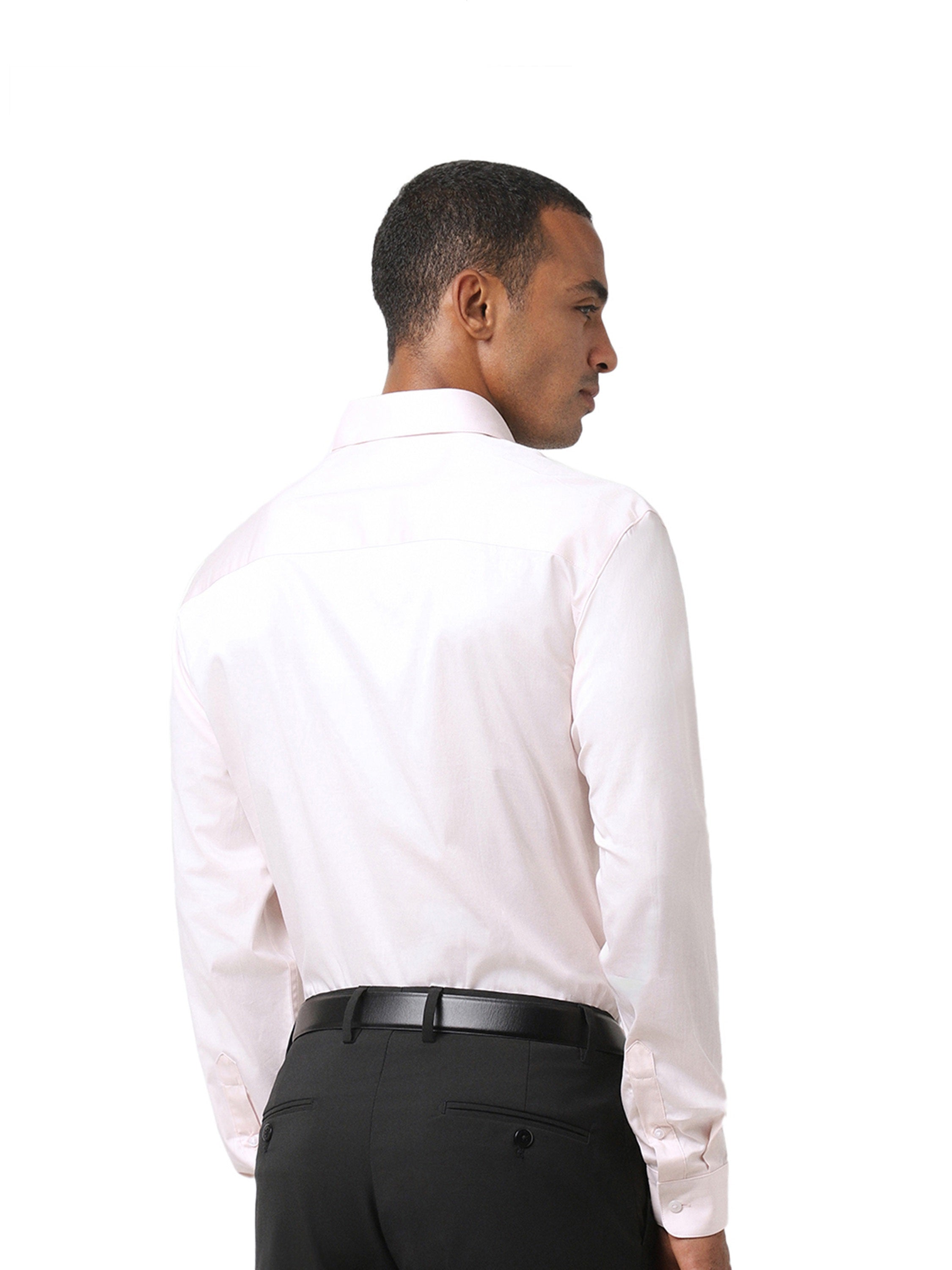 Light Pink Cotton-Stretch Formal Shirt