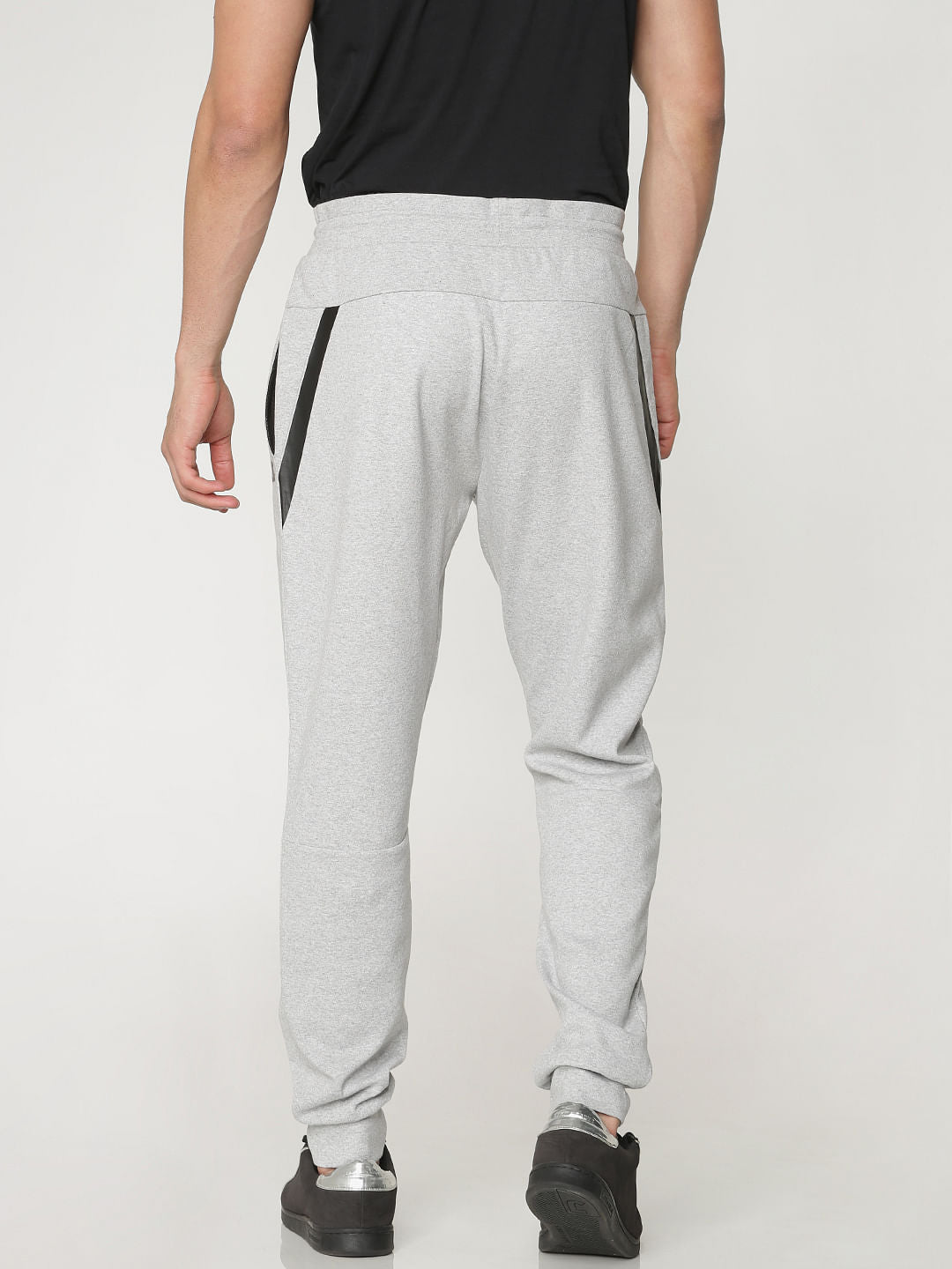 Grey Drawstring Regular Fit Sweatpants