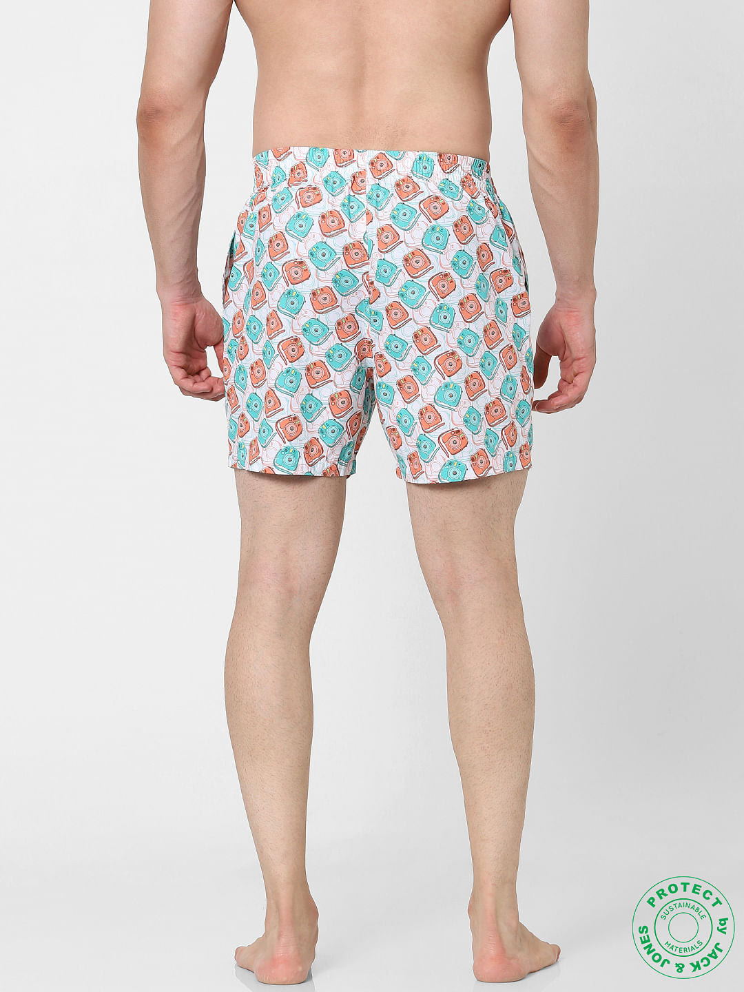 White Polaroid Print Boxers