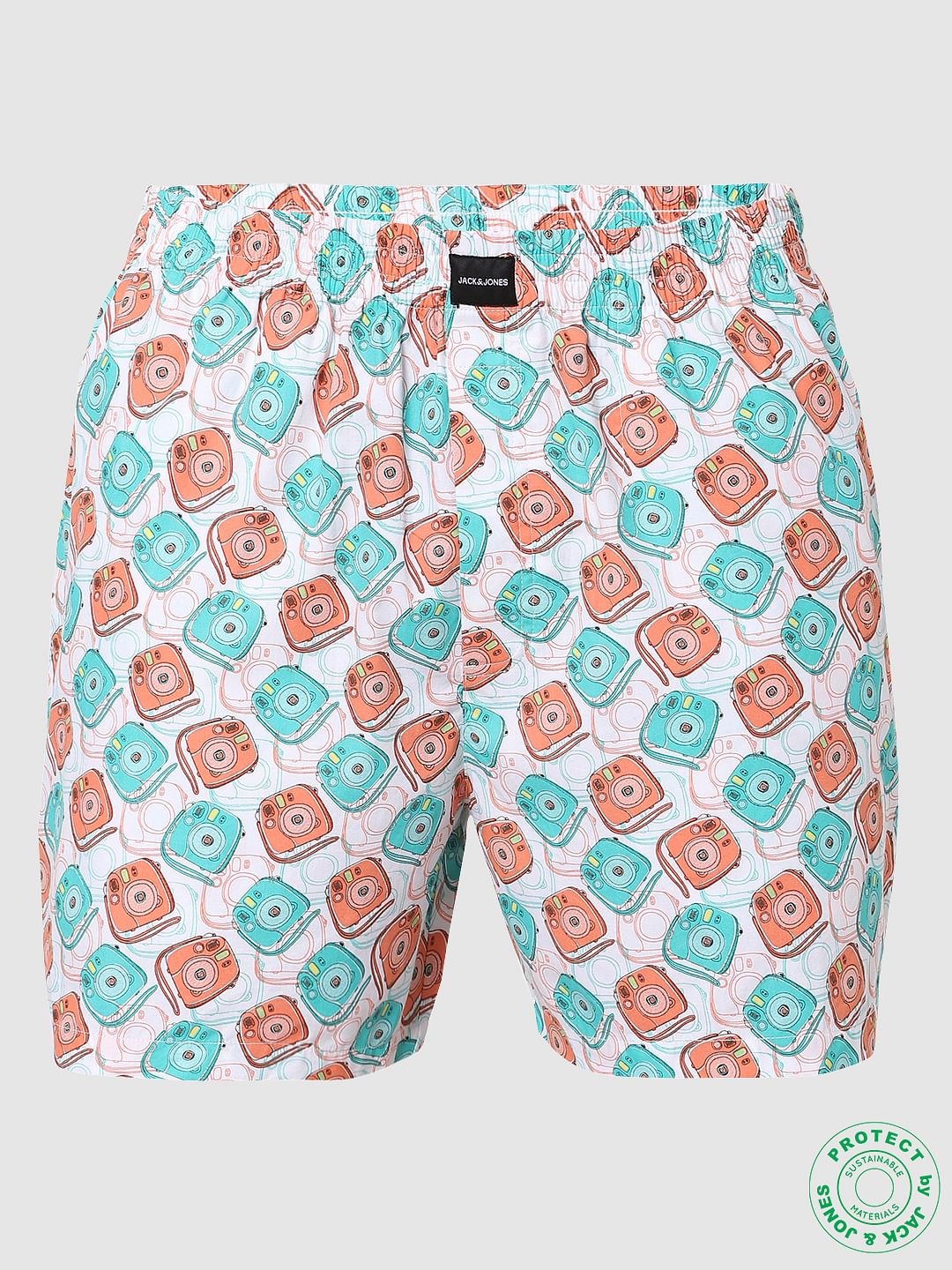 White Polaroid Print Boxers