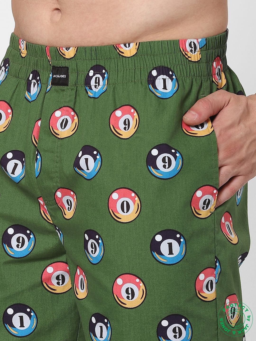 Green Snooker Print Boxers