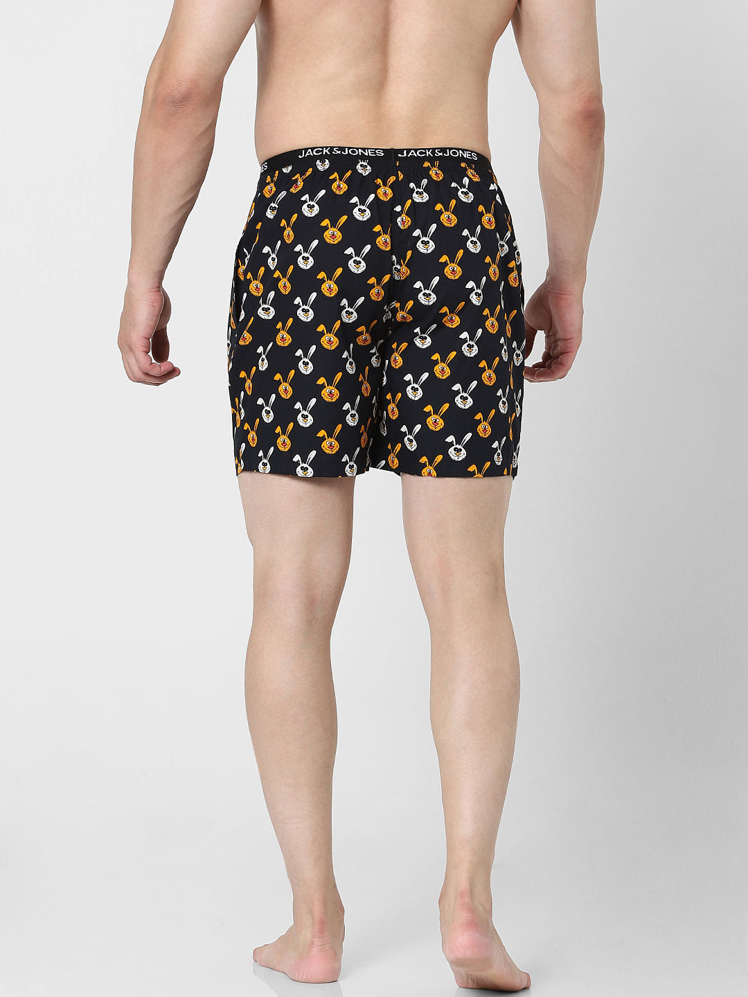 Black Graphic Printed Boxers