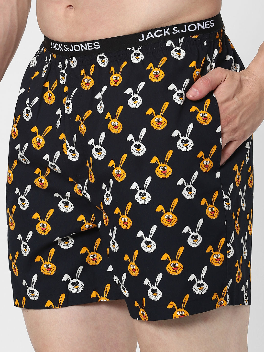 Black Graphic Printed Boxers