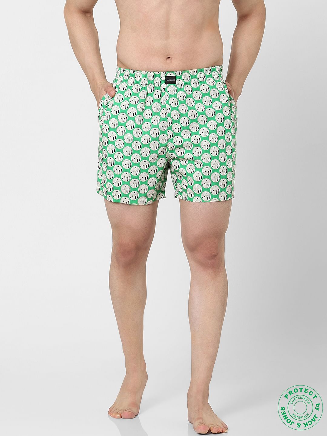 Green Dice Print Boxers