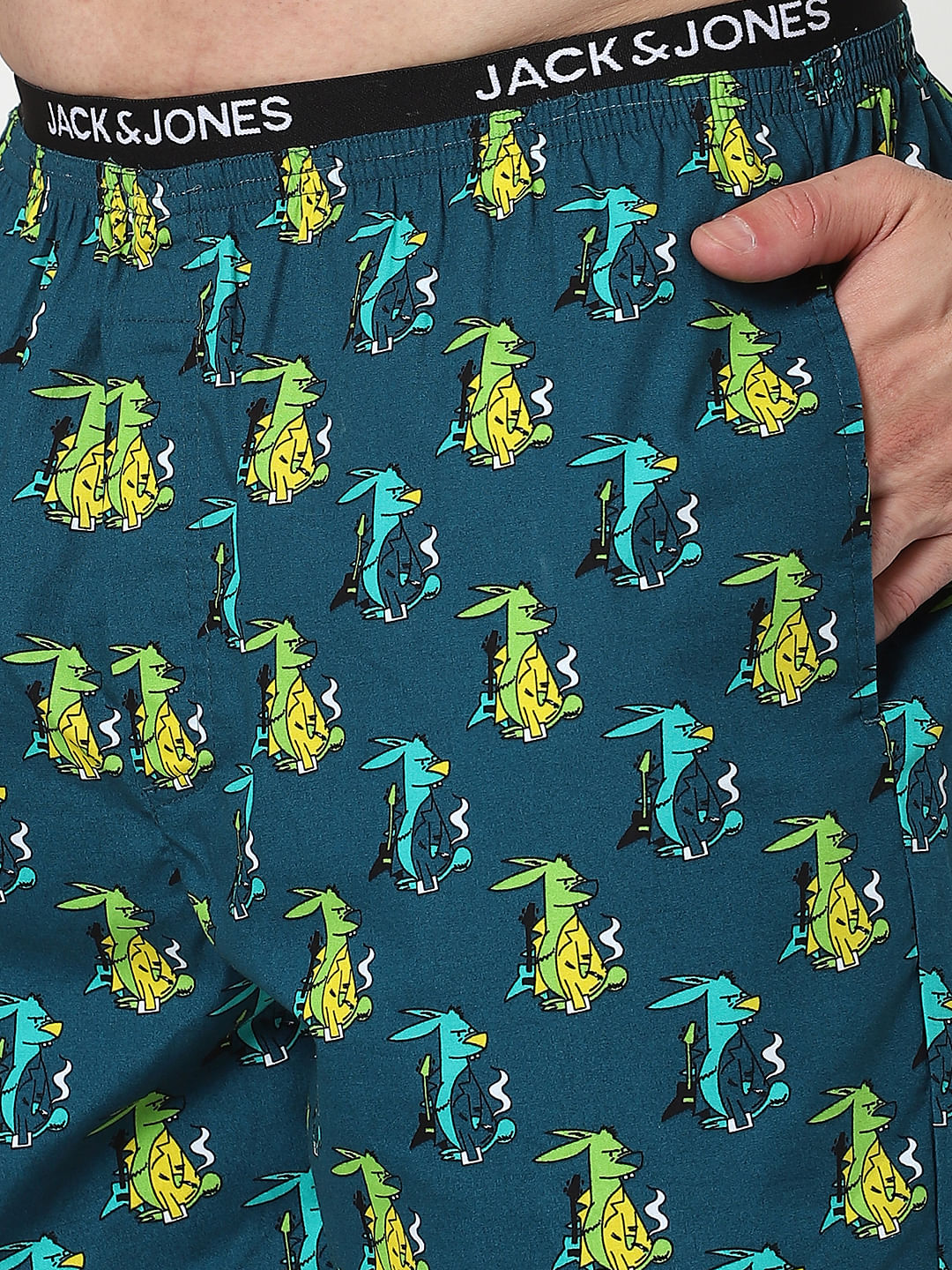 Green Graphic Printed Boxers