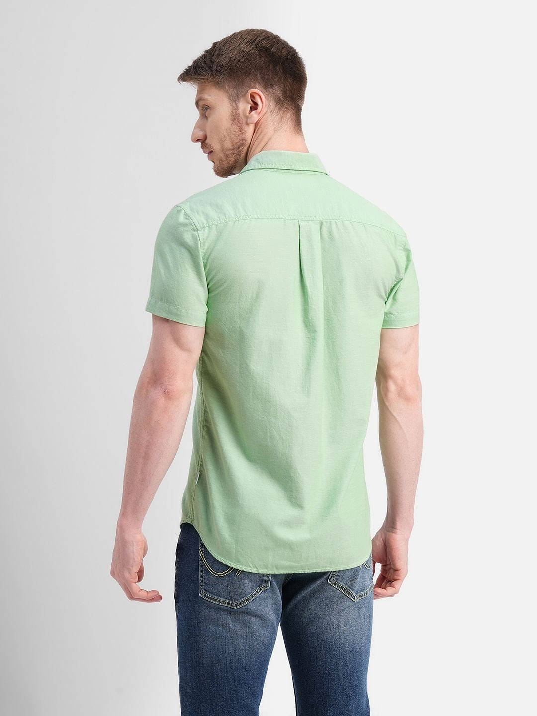 Green Short Sleeves Shirt