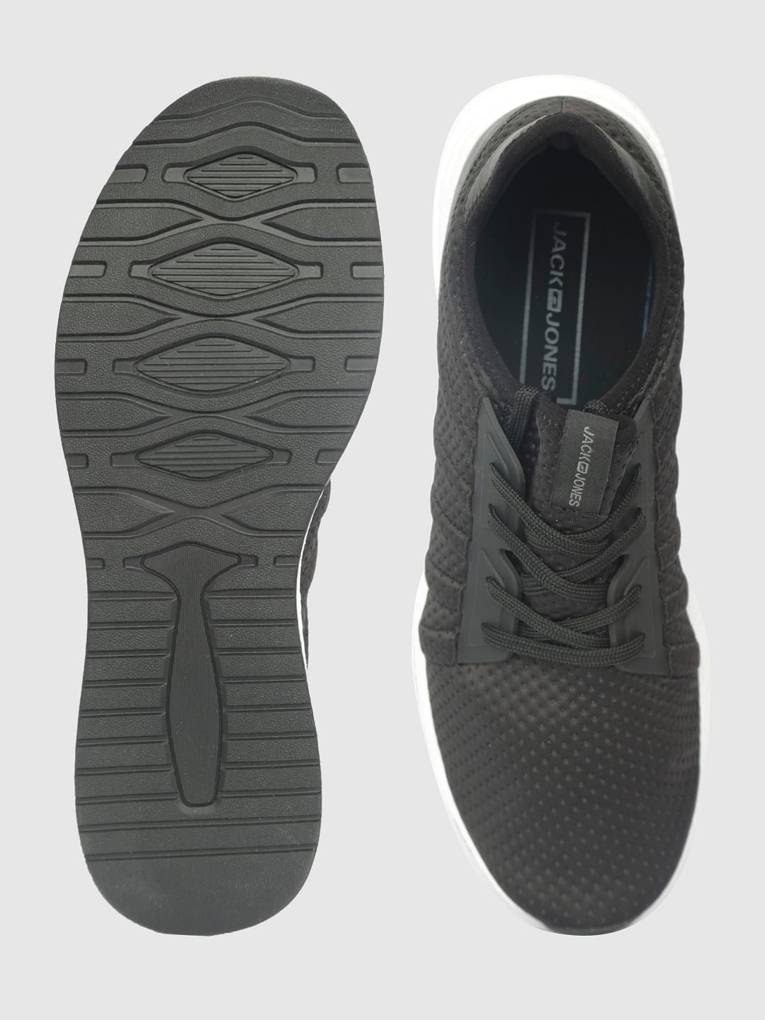 Black Mesh Detail Sneakers