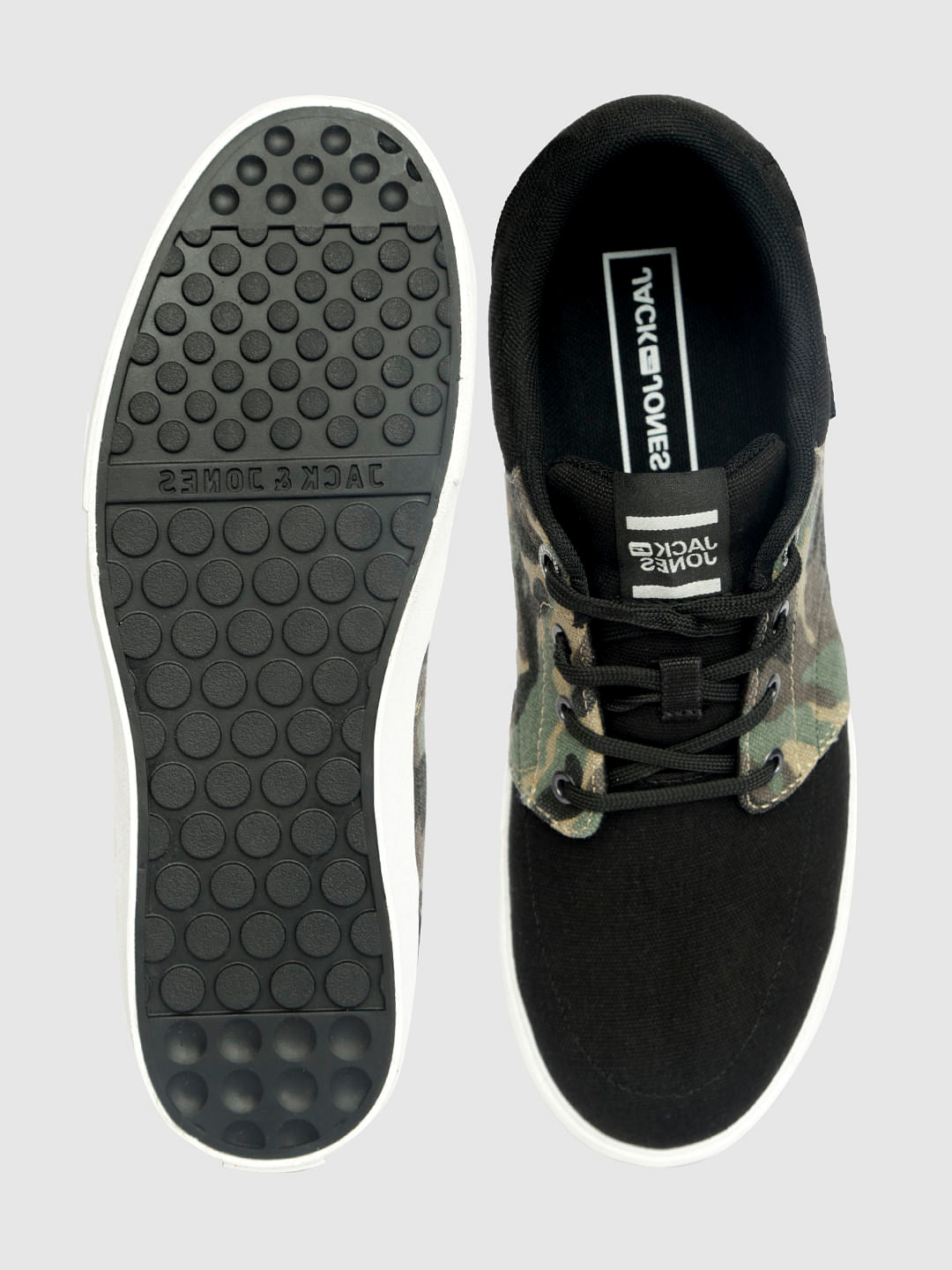 Black Camo Detail Sneakers