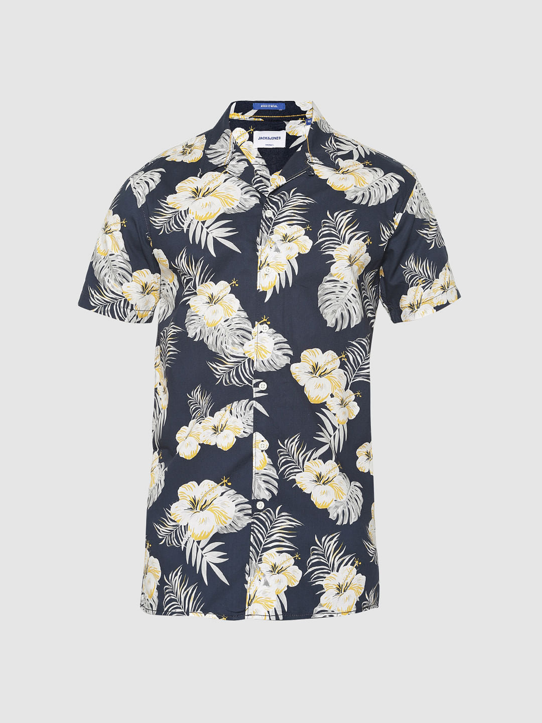 Blue All Over Print Short Sleeves Shirt