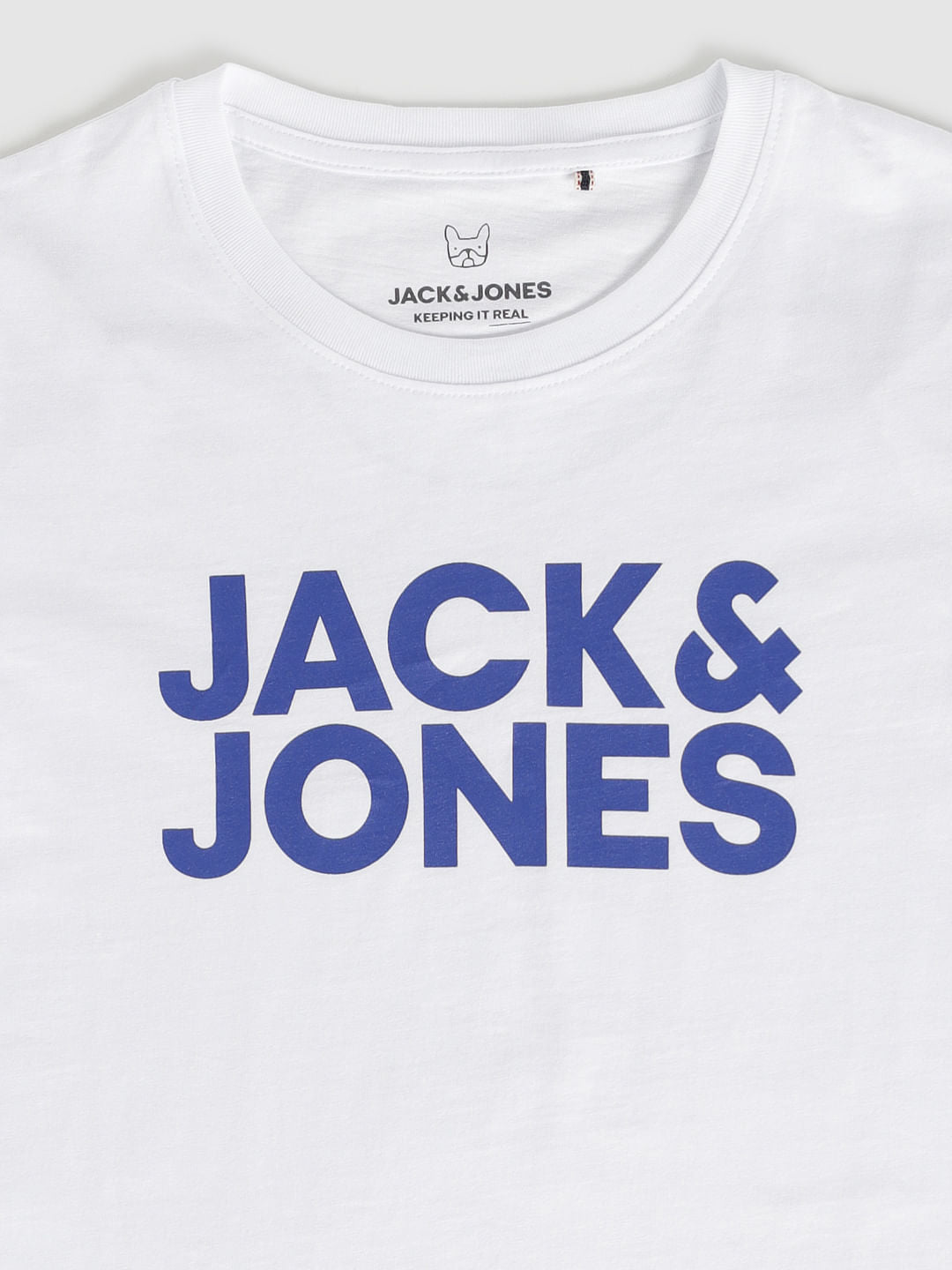 Boys White Text Print Crew Neck T-Shirt