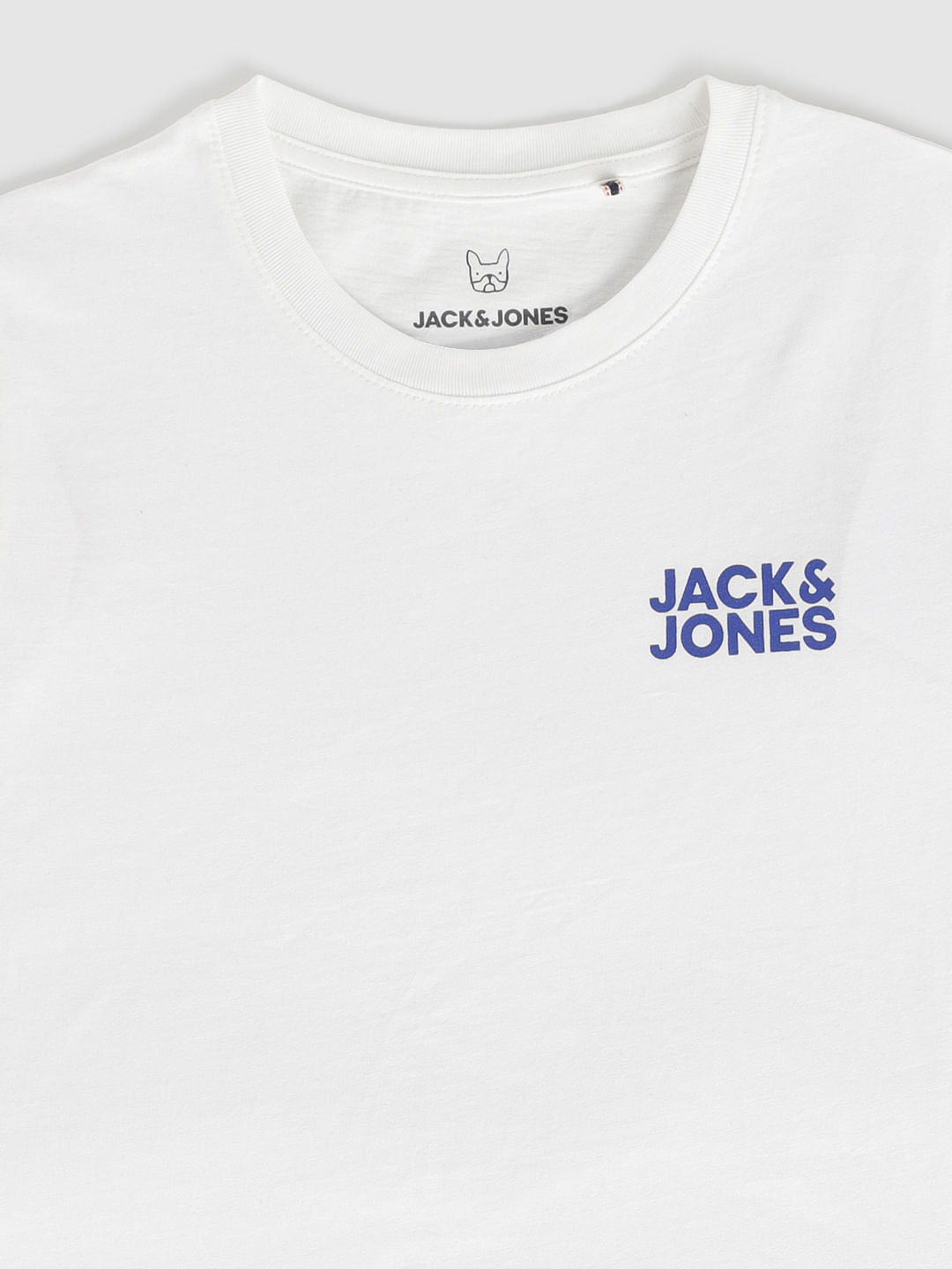 Boys White Text Print Crew Neck T-Shirt