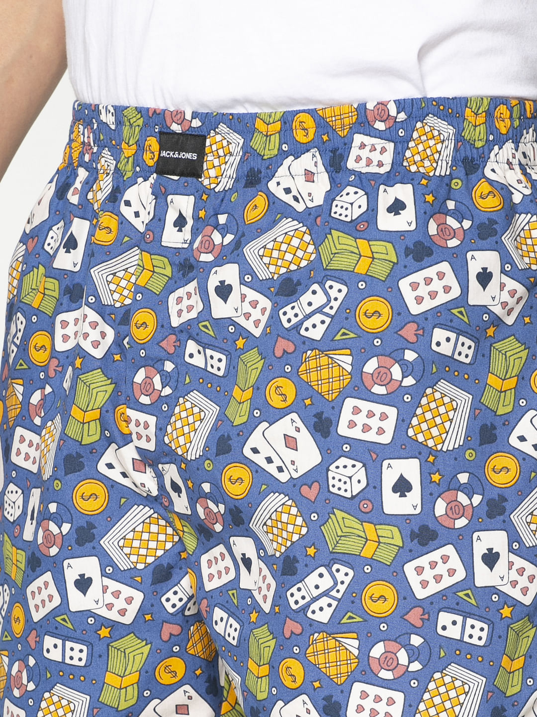Blue All Over Casino Graphic Print Boxers