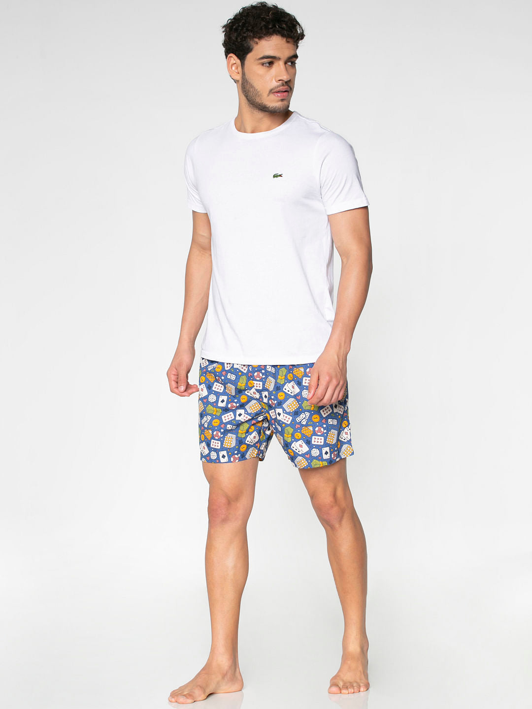 Blue All Over Casino Graphic Print Boxers