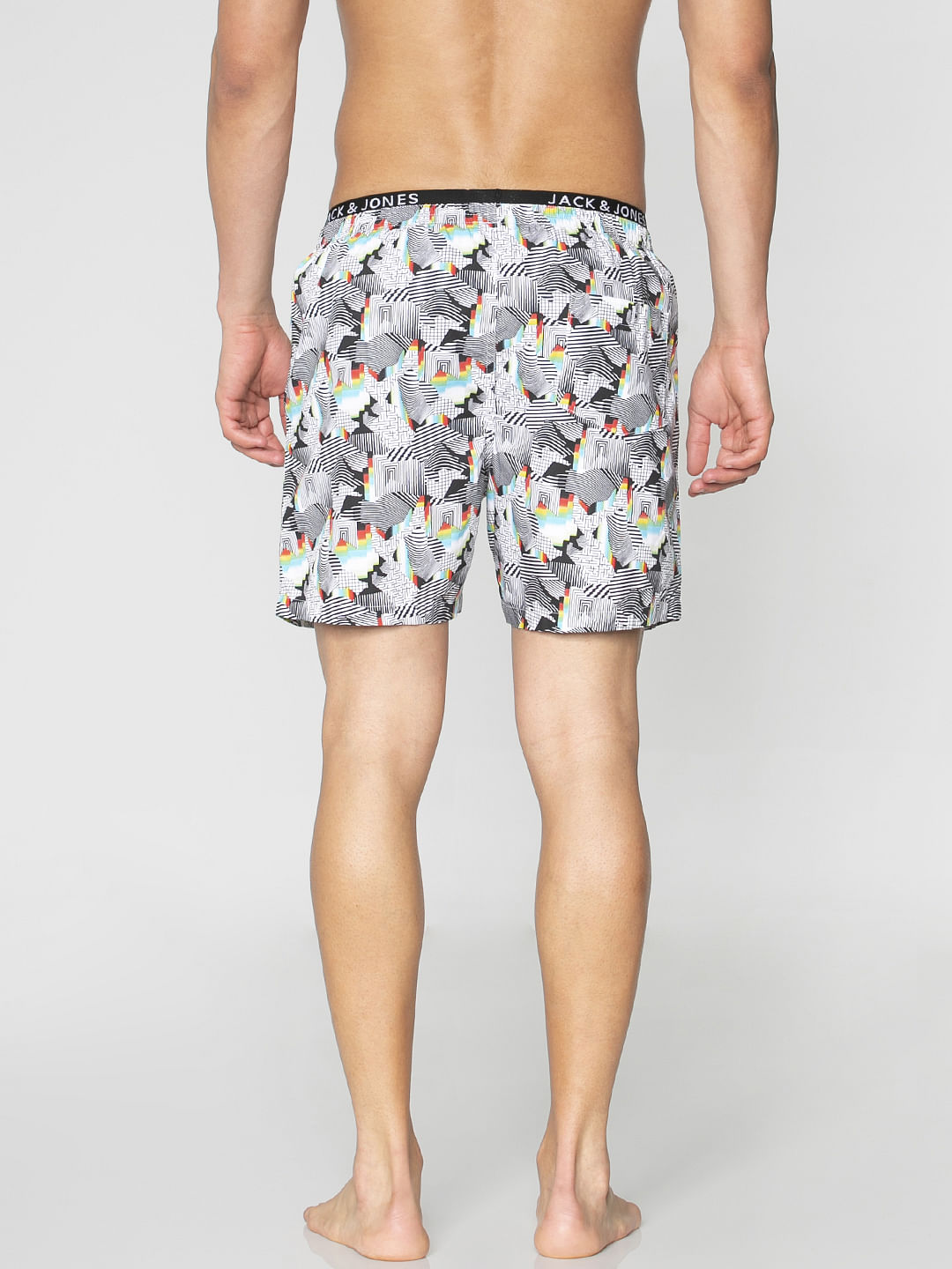 Black All Over Abstract Print Boxers