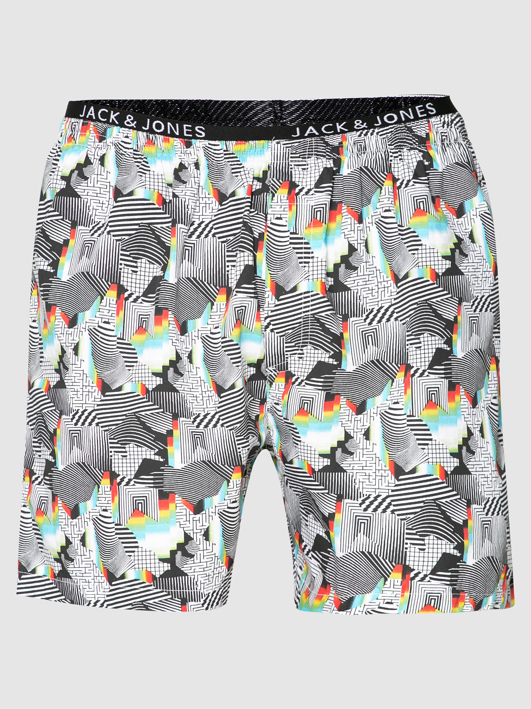 Black All Over Abstract Print Boxers