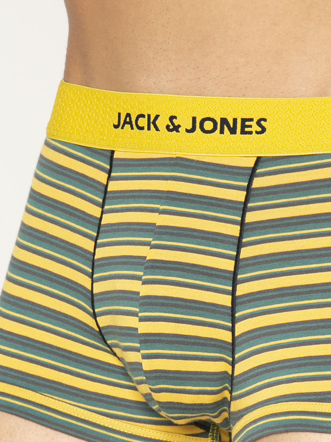 Yellow Striped Brazilian Trunks