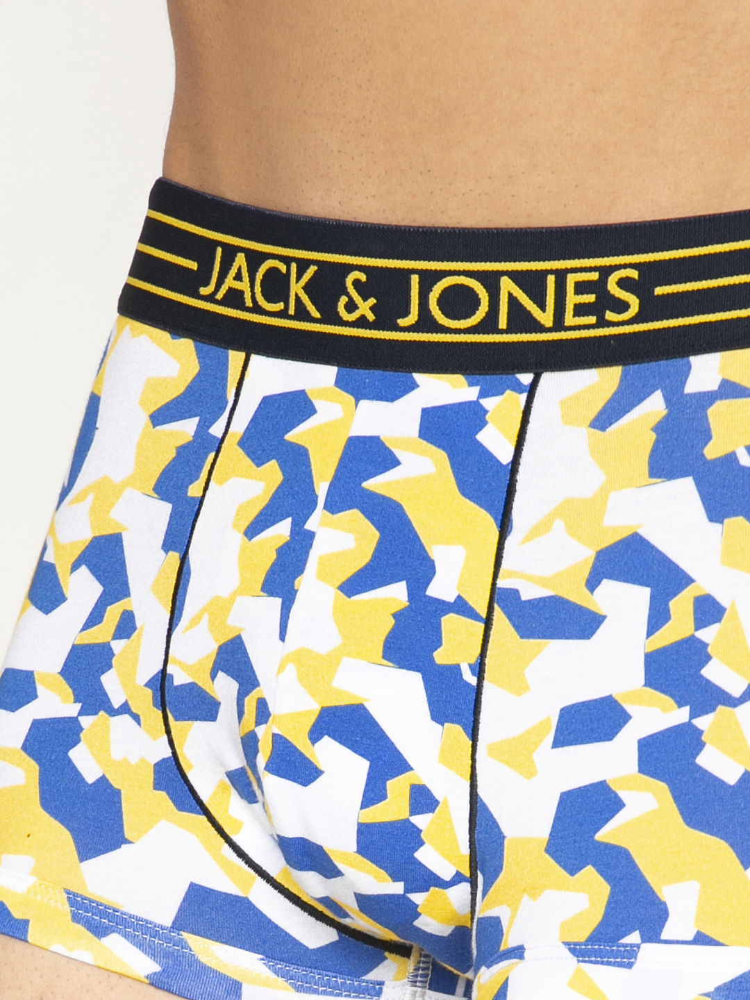 Blue Abstract Print Brazilian Trunks
