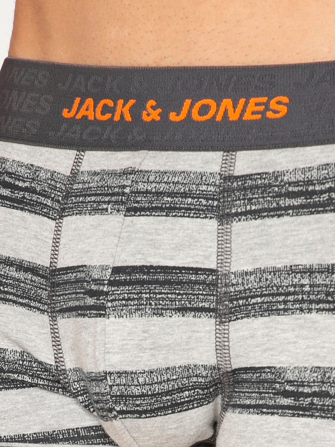 Black And Grey Striped Brazilian Trunks