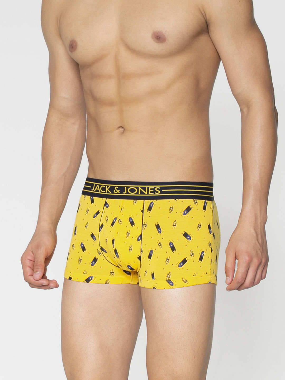 Yellow All Over Light Bulb Print Brazilian Trunks