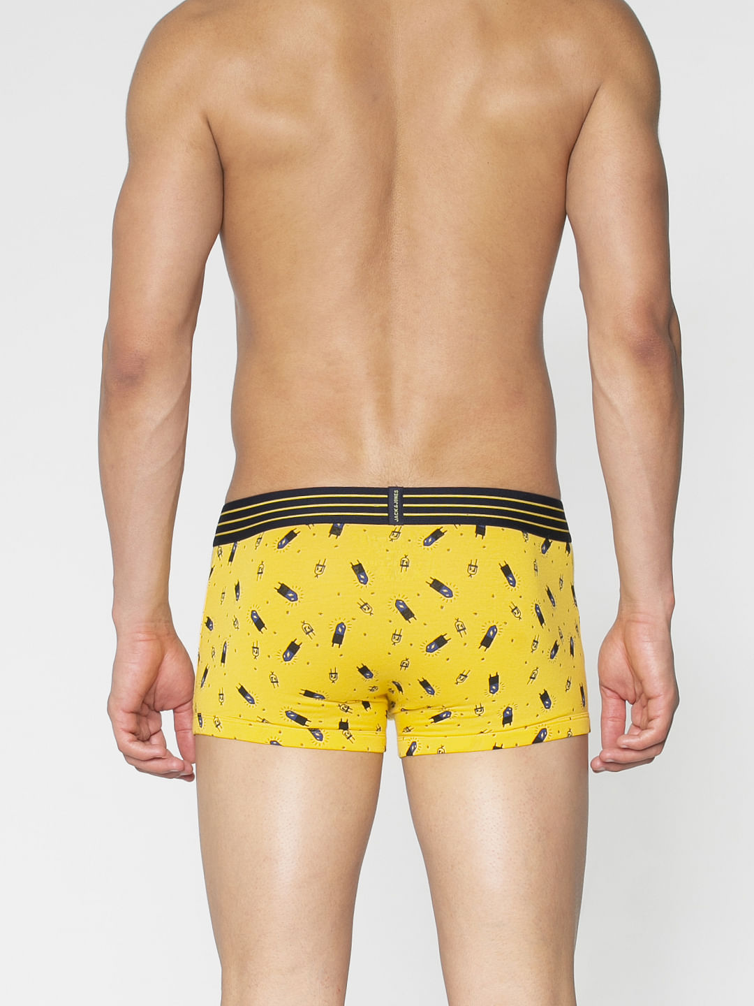 Yellow All Over Light Bulb Print Brazilian Trunks