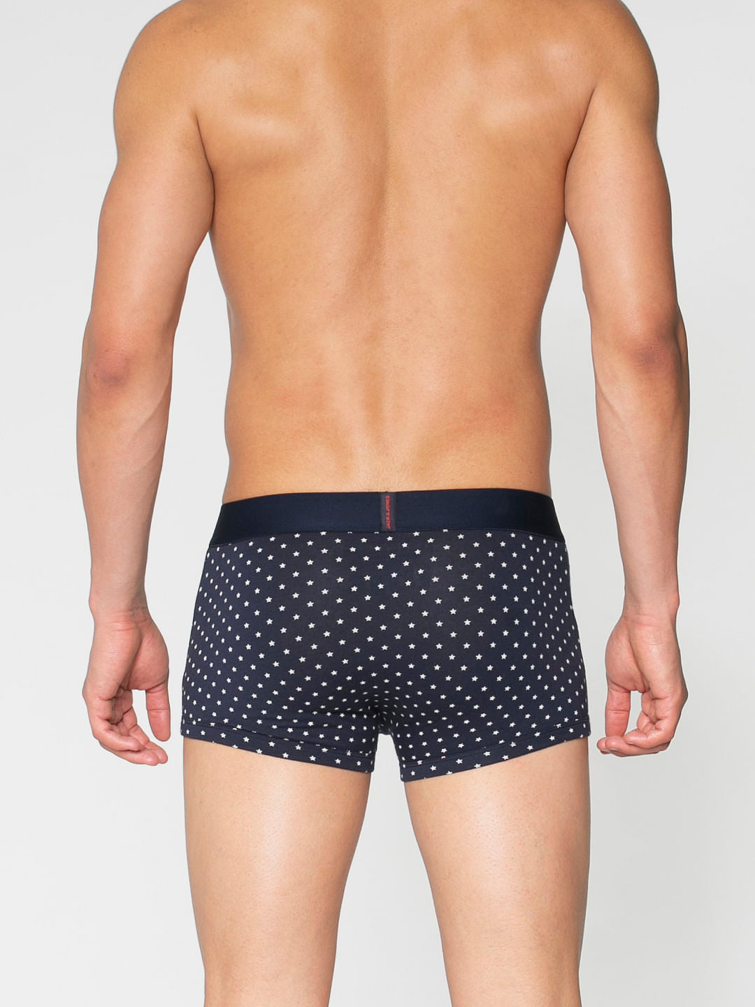 Blue All Over Star Print Brazilian Trunks