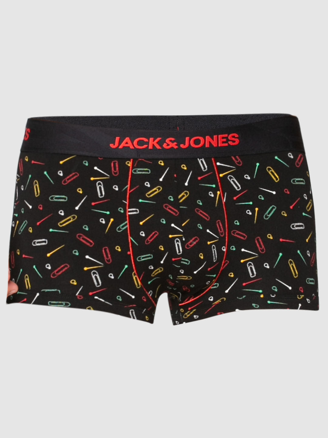 Black All Over Pin Print Brazilian Trunks