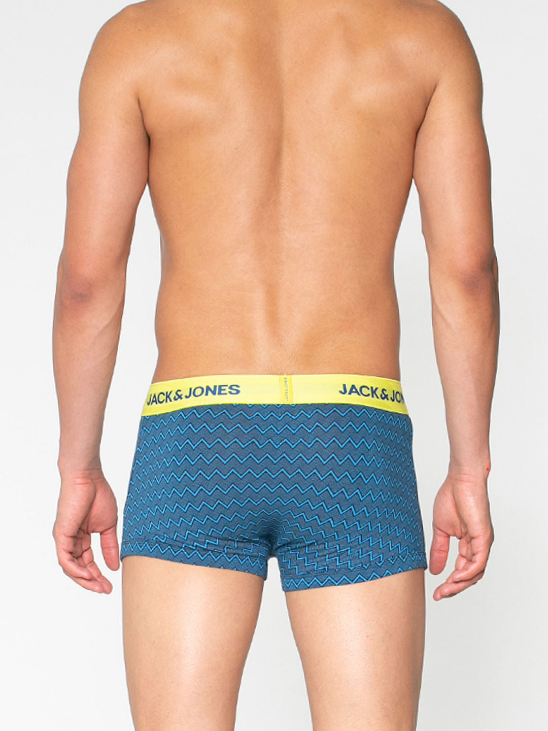 Blue Wavy Striped Brazilian Trunks