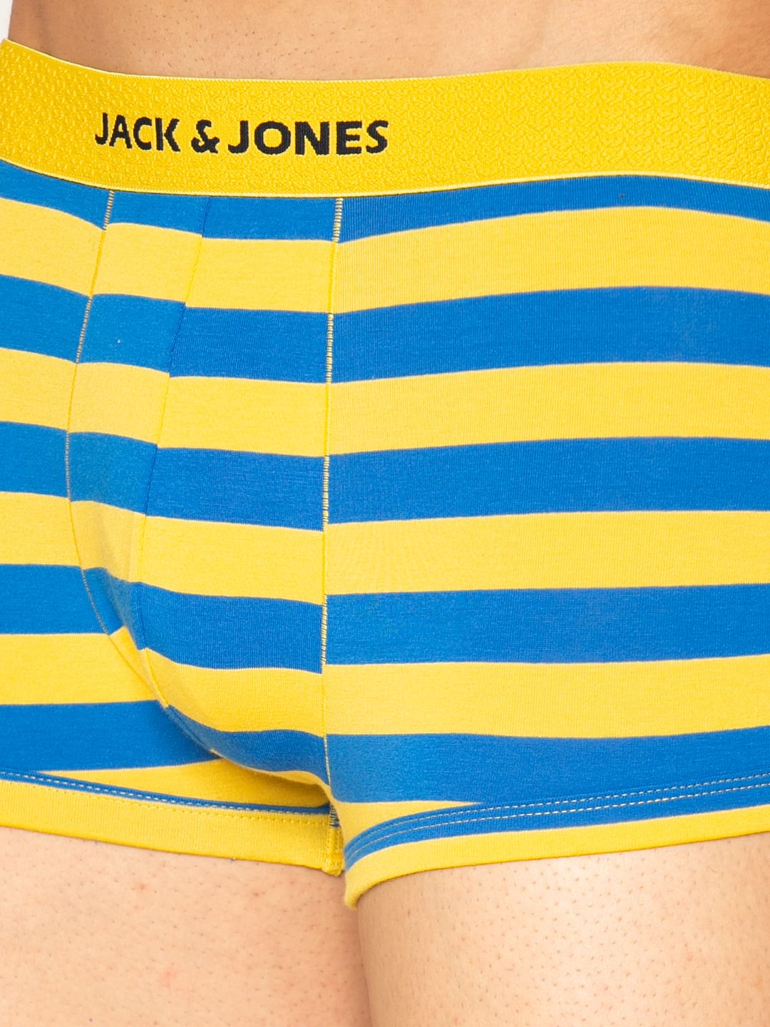 Blue And Yellow Striped Brazilian Trunks