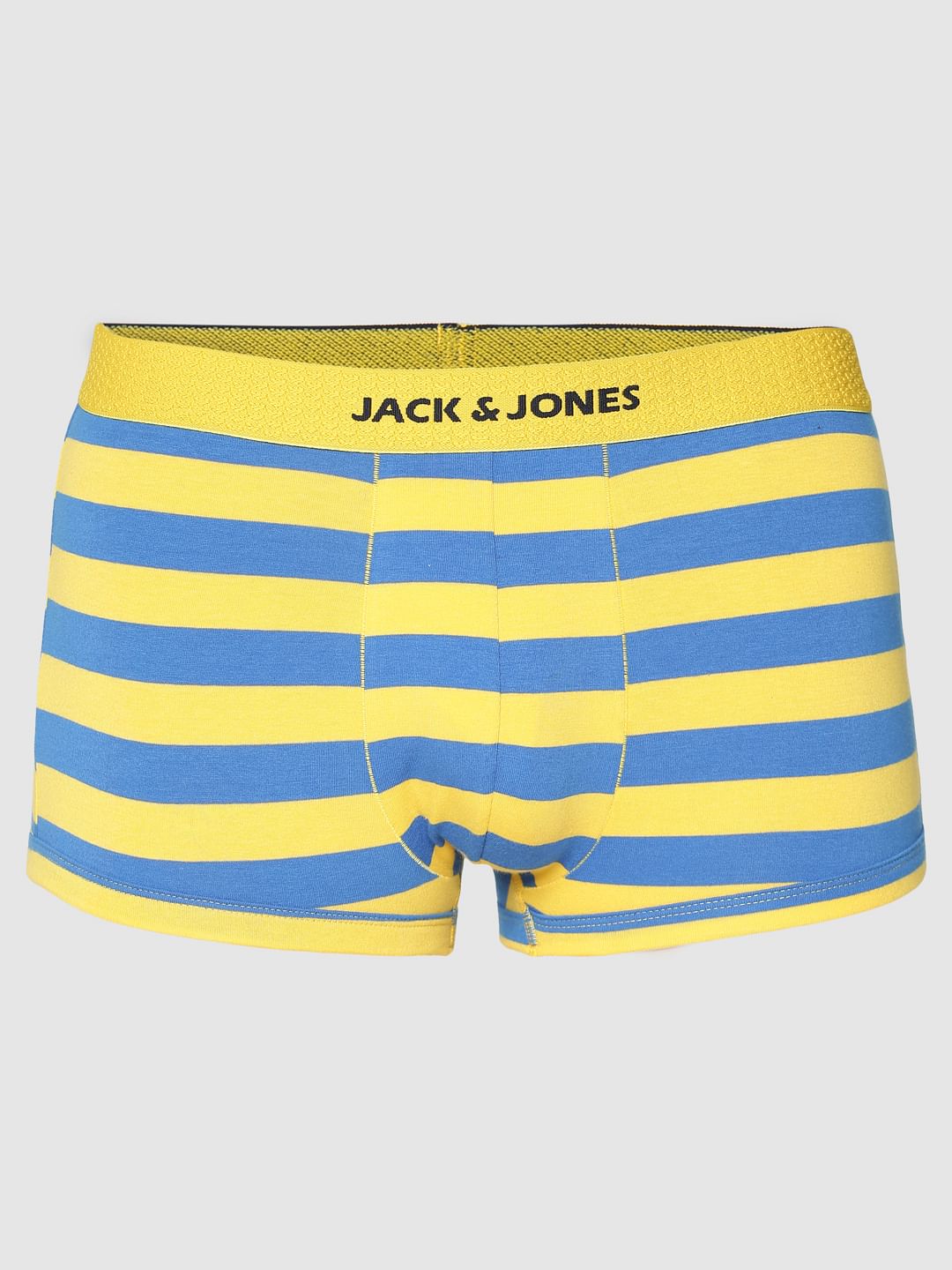 Blue And Yellow Striped Brazilian Trunks