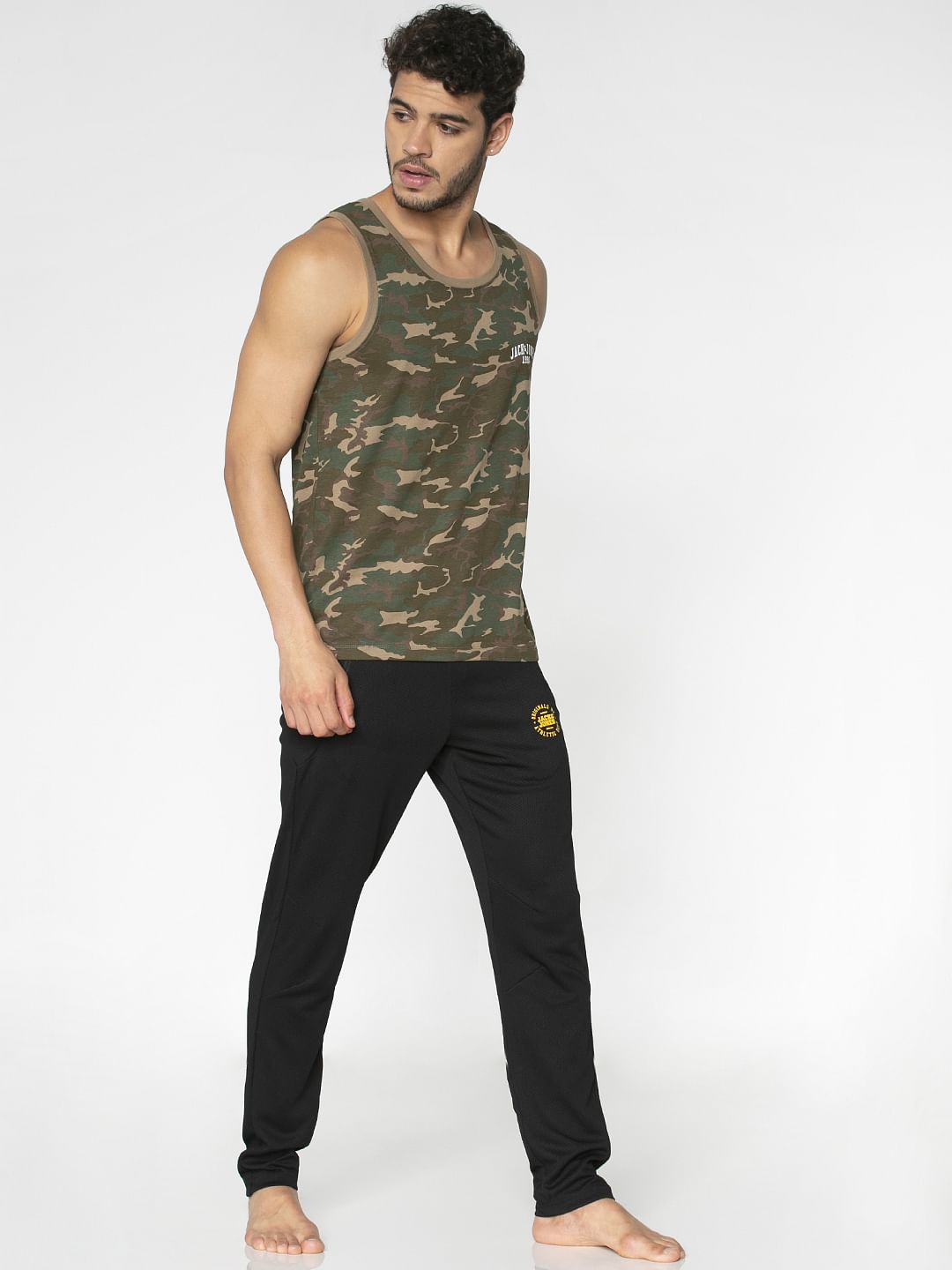 Green All Over Camo Print Vest