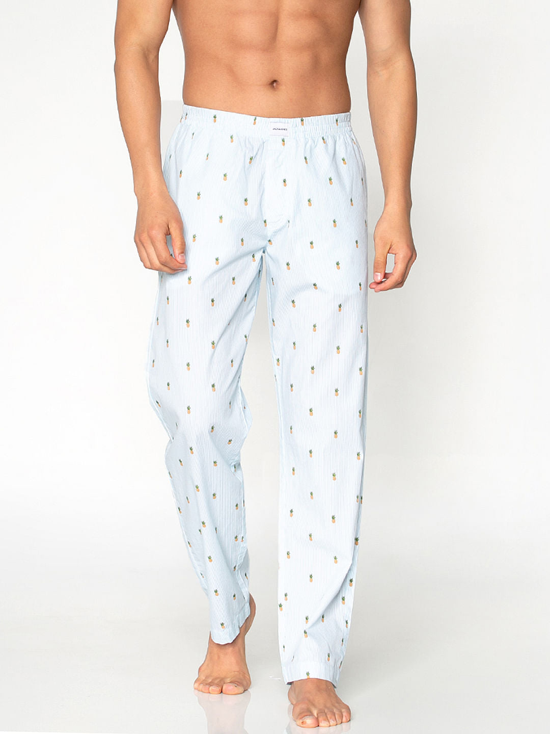 White All Over Pineapple Print Pyjama