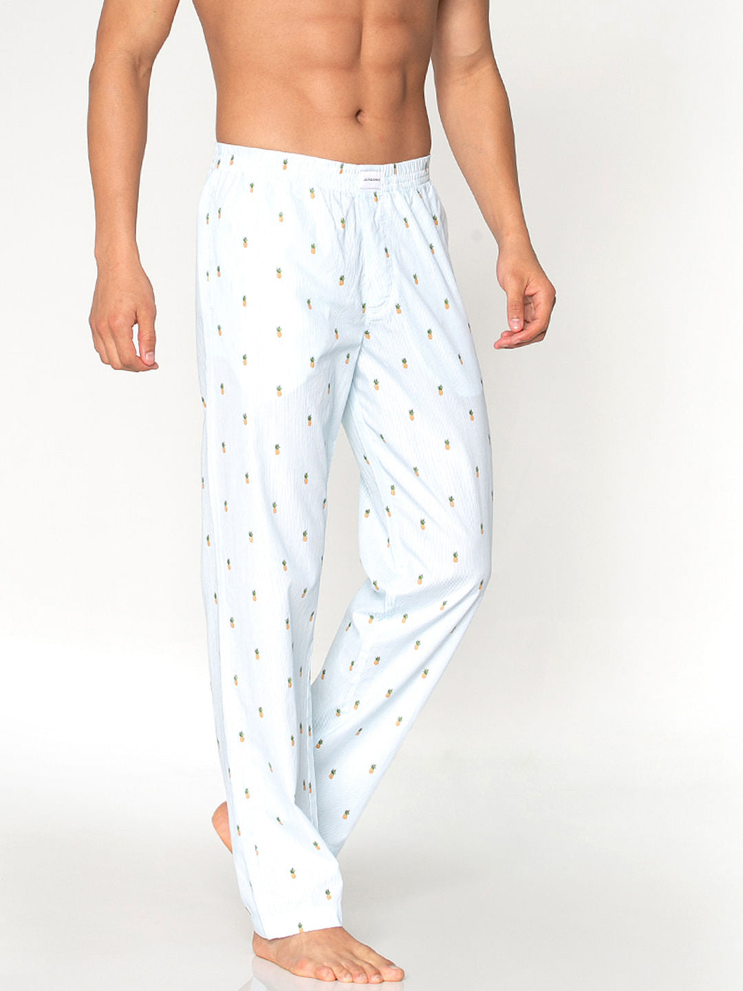 White All Over Pineapple Print Pyjama