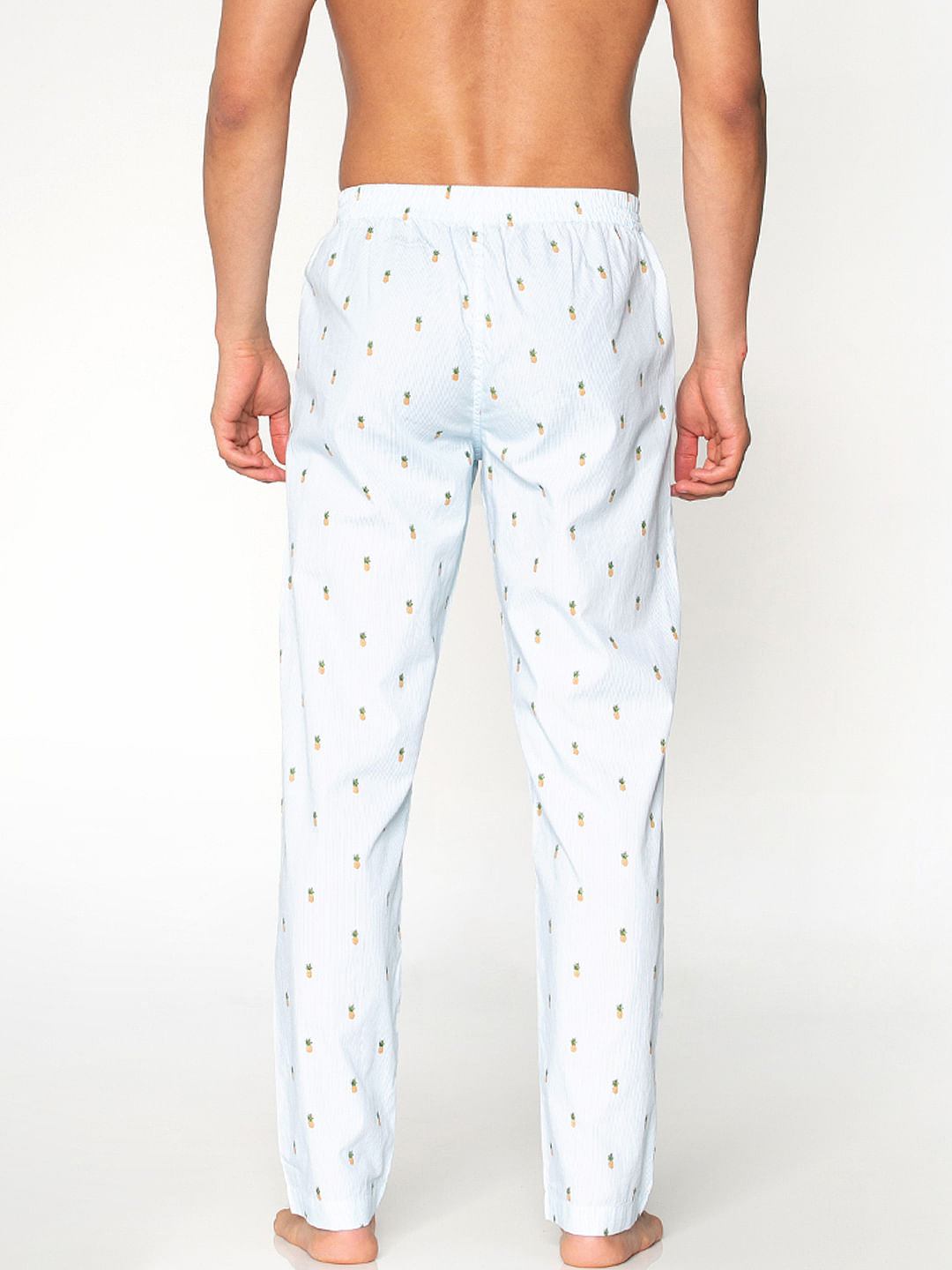 White All Over Pineapple Print Pyjama