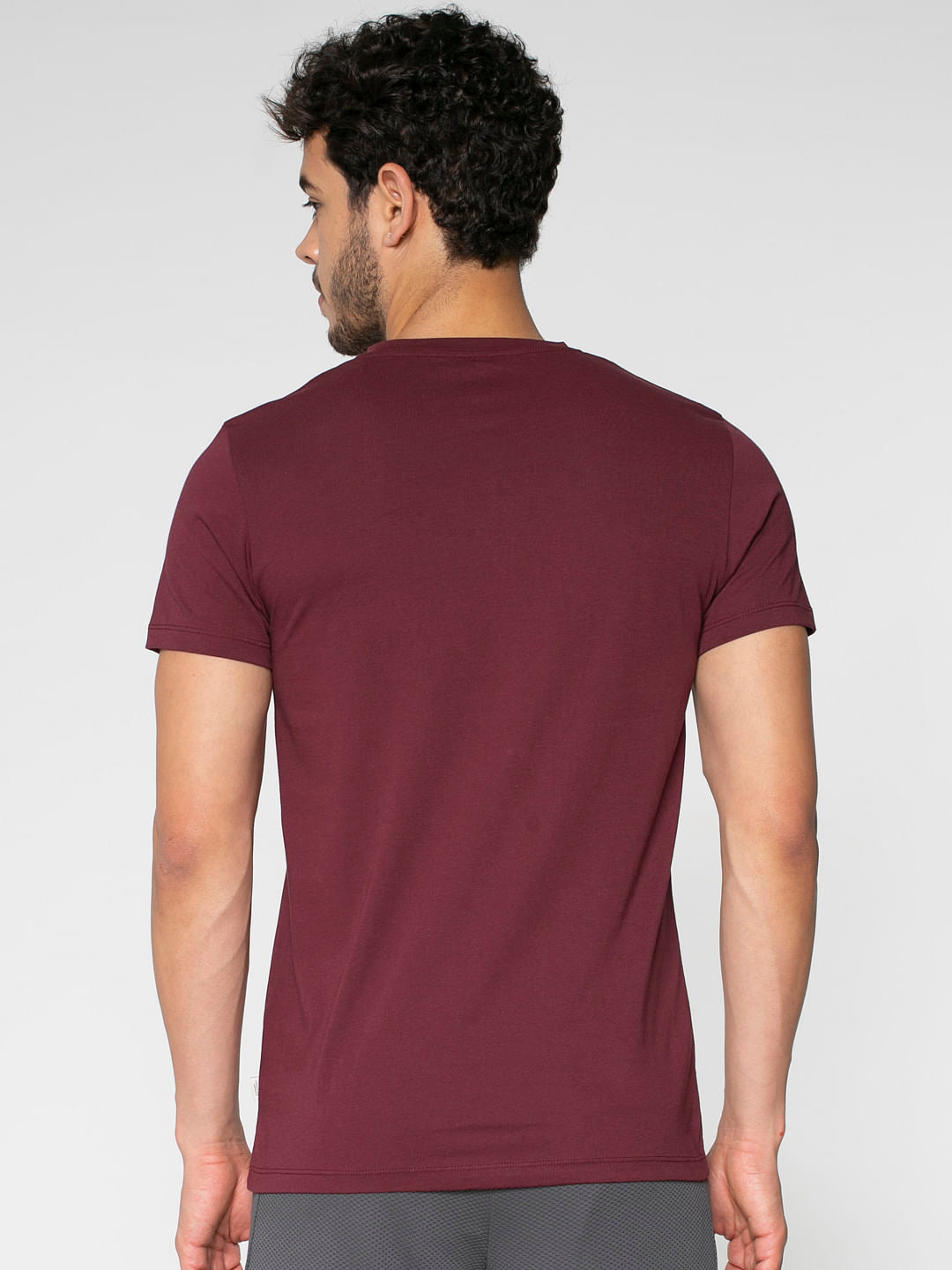 Red Text Print Crew Neck T-Shirt