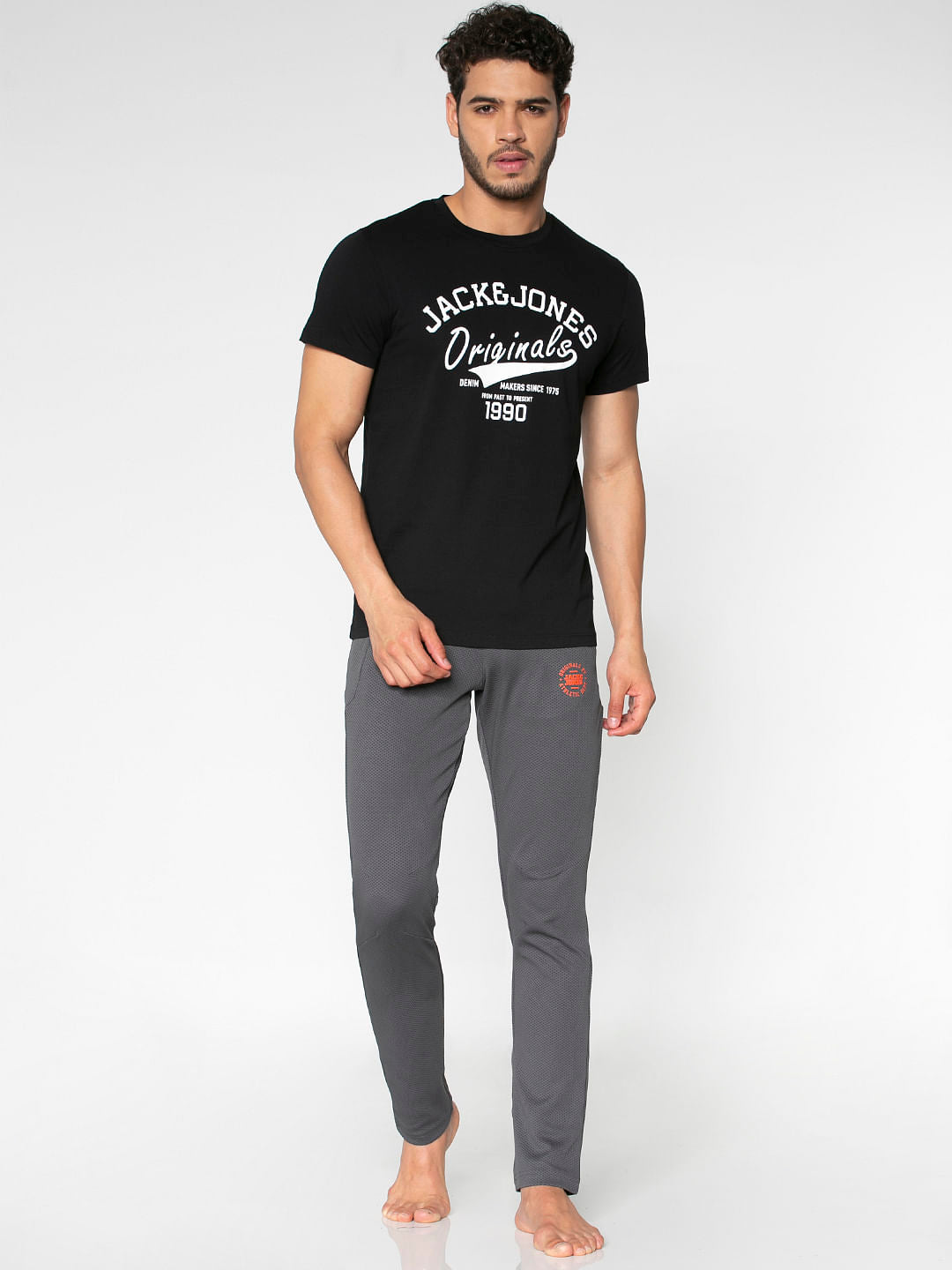Black Logo Print Crew Neck T-Shirt