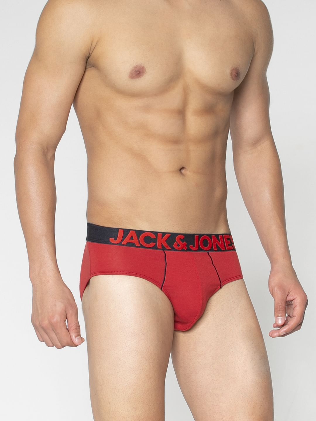 Red Solid Briefs