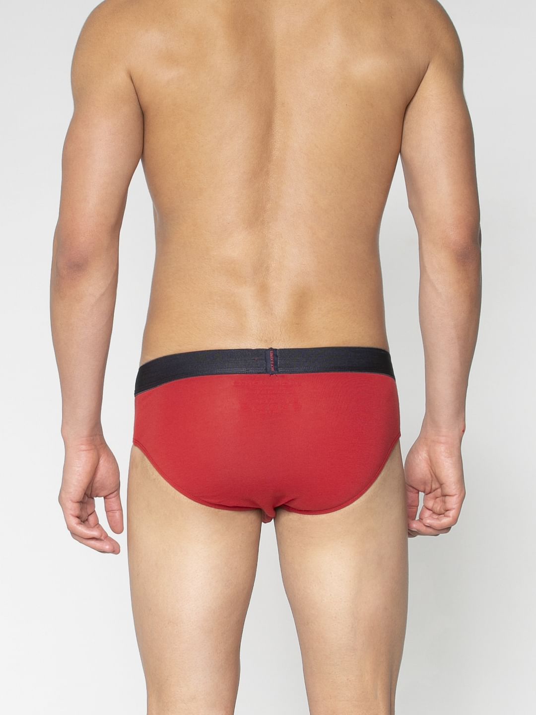Red Solid Briefs