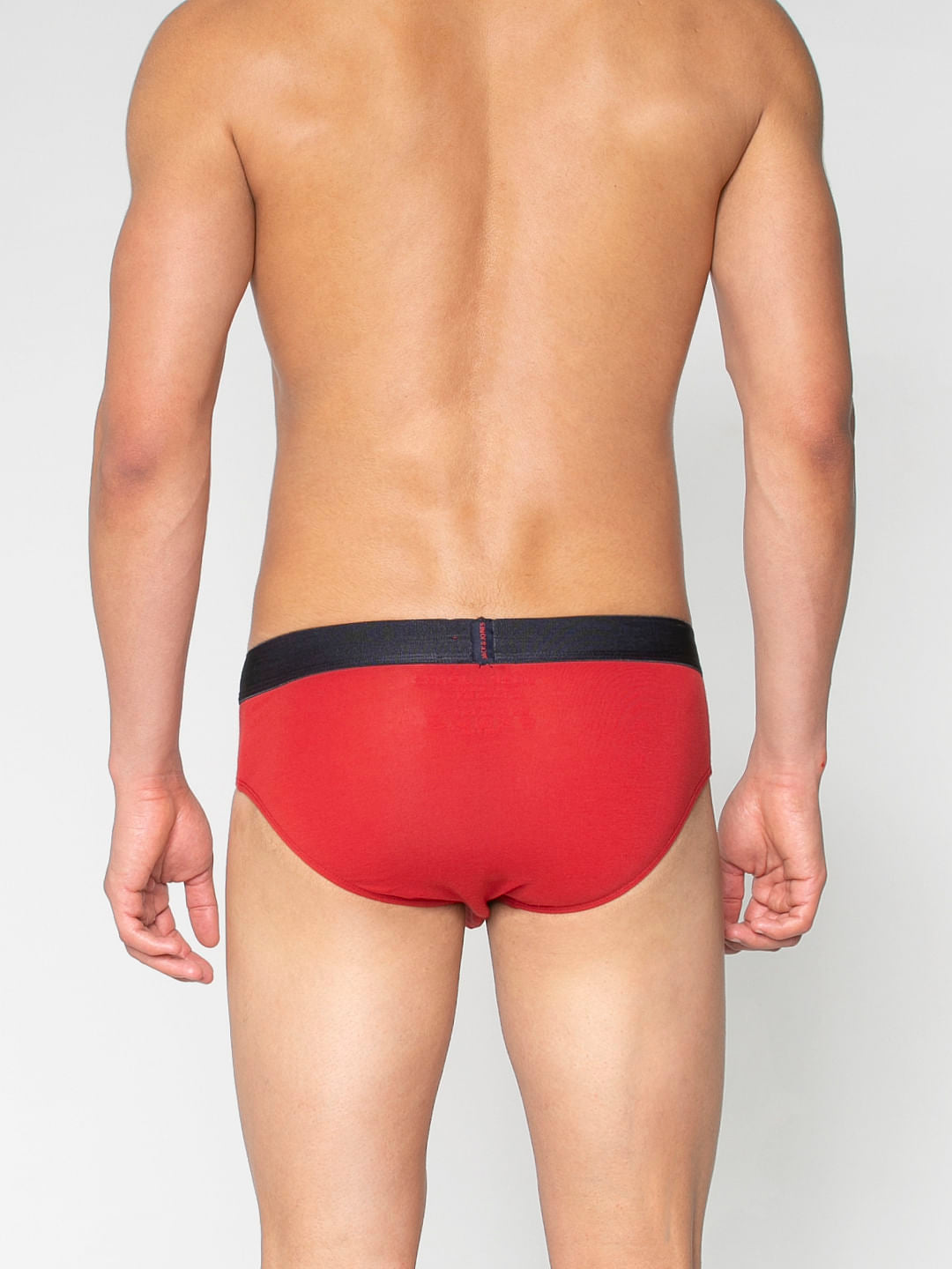 Pack Of Two Solid Briefs - Blue And Red