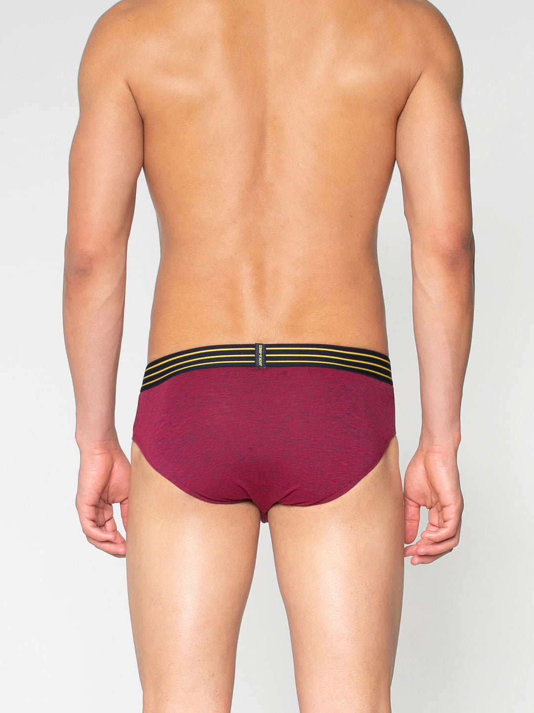 Red Textured Print Briefs