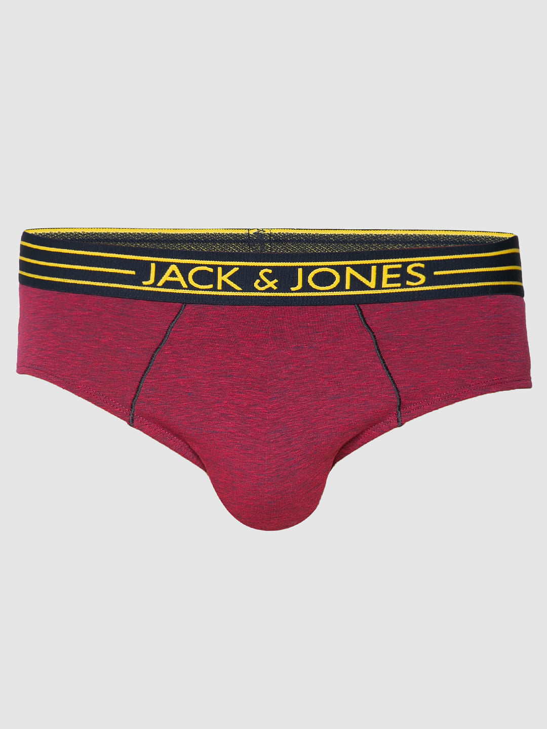 Red Textured Print Briefs