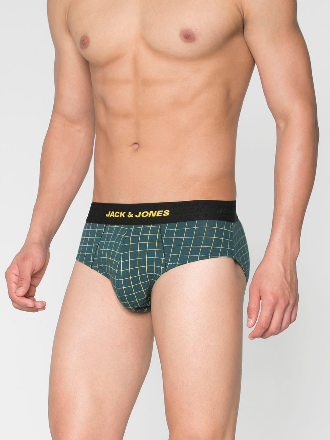 Teal Checks Briefs
