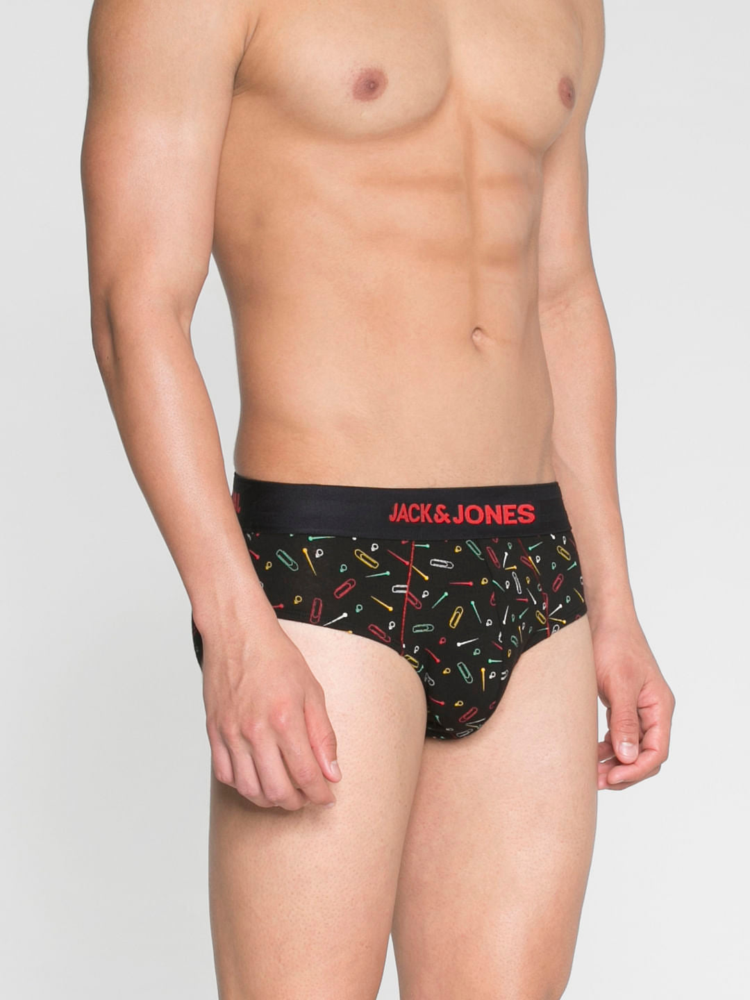 Black All Over Pin Print Briefs