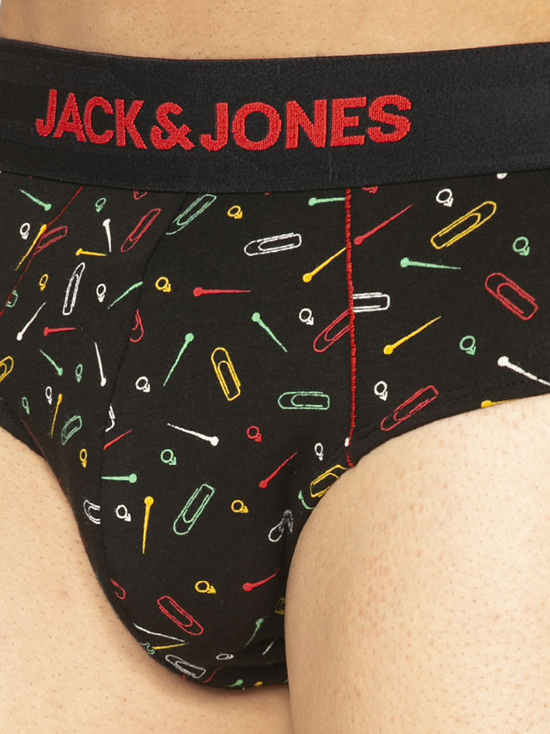 Black All Over Pin Print Briefs