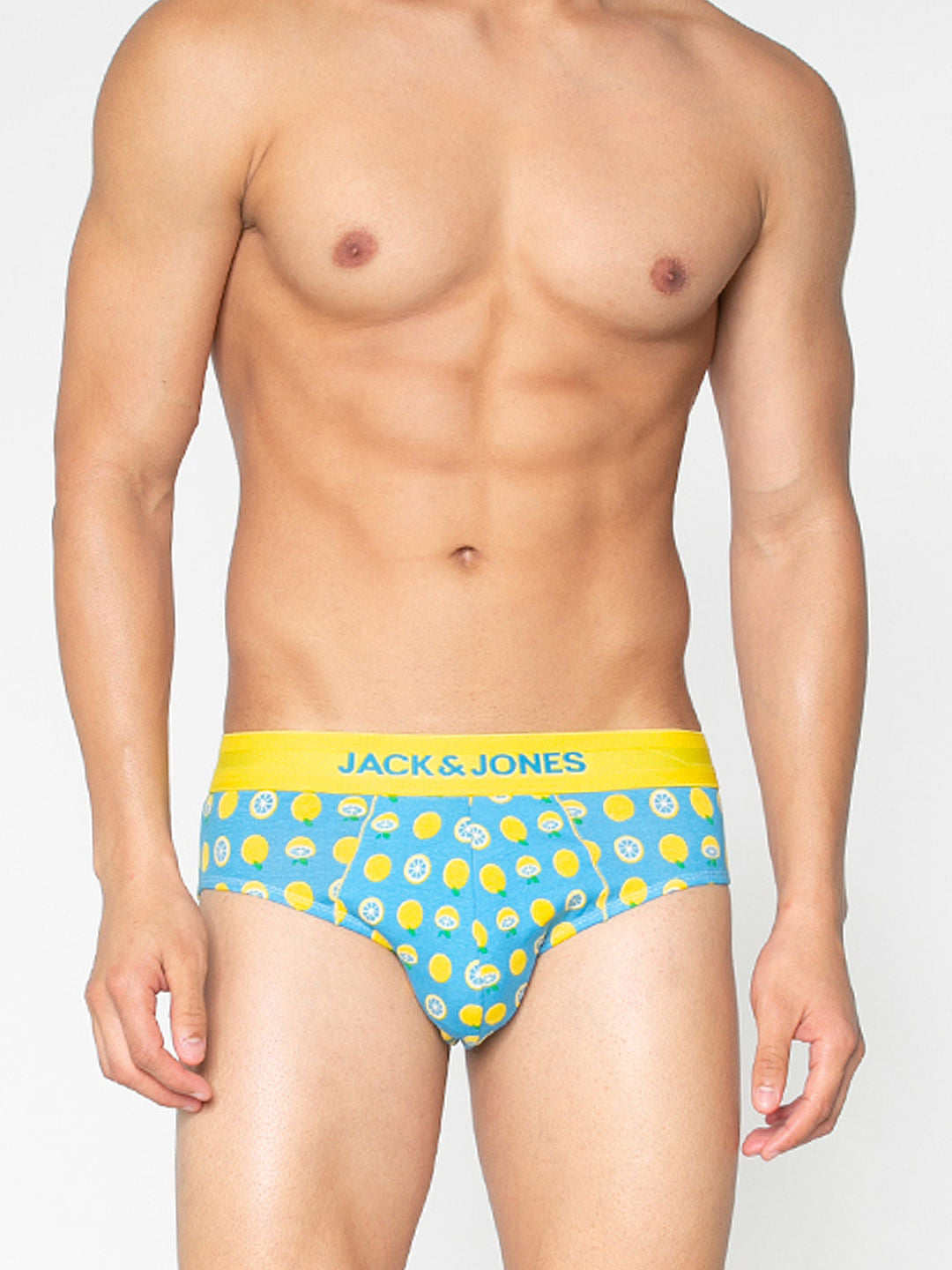 Blue All Over Lemon Print Briefs