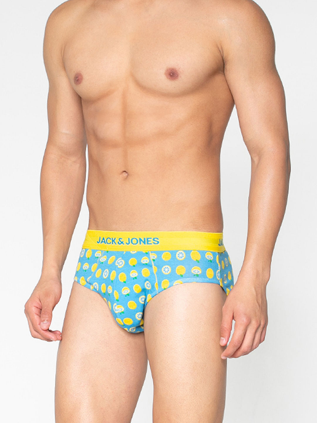 Blue All Over Lemon Print Briefs