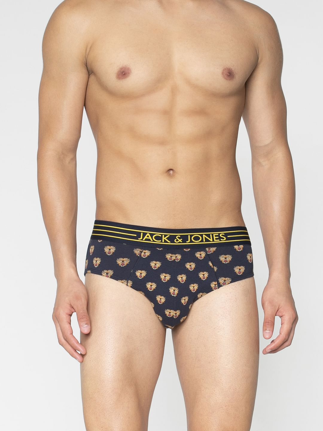Blue All Over Tiger Graphic Print Briefs