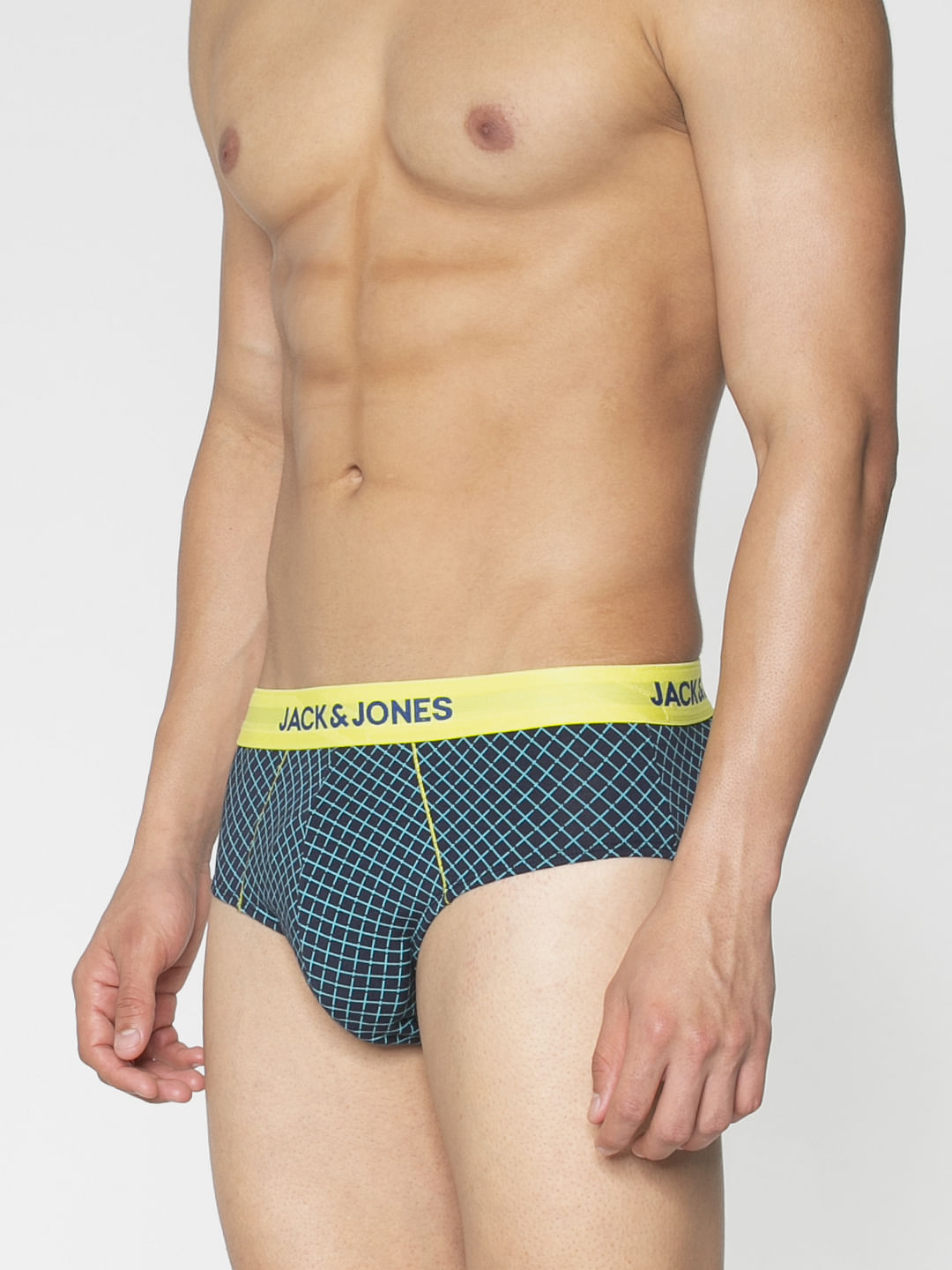 Blue Checks Print Briefs